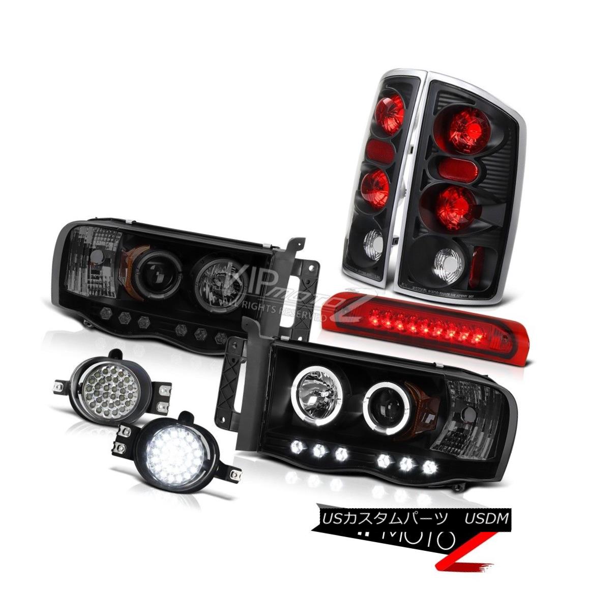 ヘッドライト 2002-2005 Ram Quad Cab Black Smoke Headlight Tail Light Brake lamps LED Fog Roof 2002-2005ラムクワッドキャブブラックスモークヘッドライトテールライトブレーキランプLEDフォグルーフ 【並行輸入品】