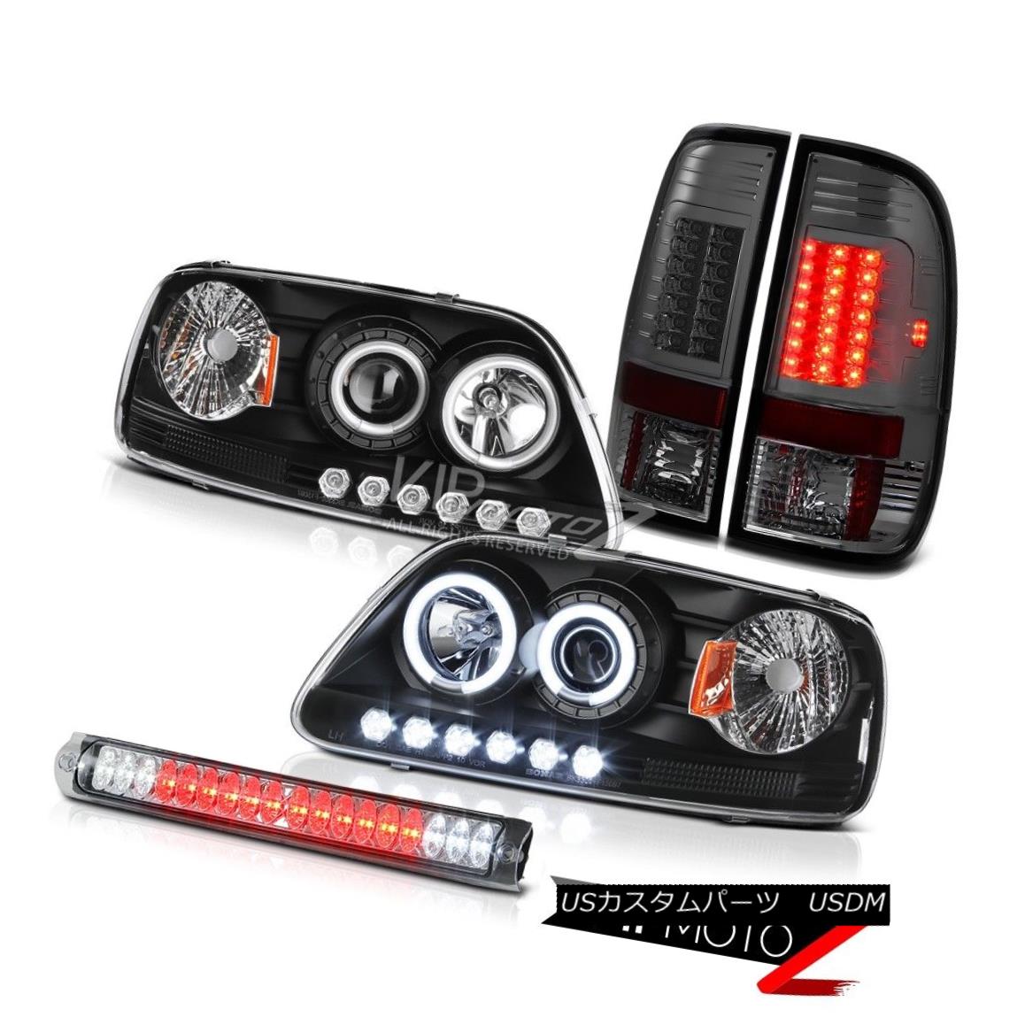 ヘッドライト Projector Halo Headlamps Smoke LED Taillight Brake Light Chrome F150 4.2L 97-03 プロジェクターハローヘッドランプスモークLEDテールライトブレーキライトクロームF150 4.2L 97-03 【並行輸入品】