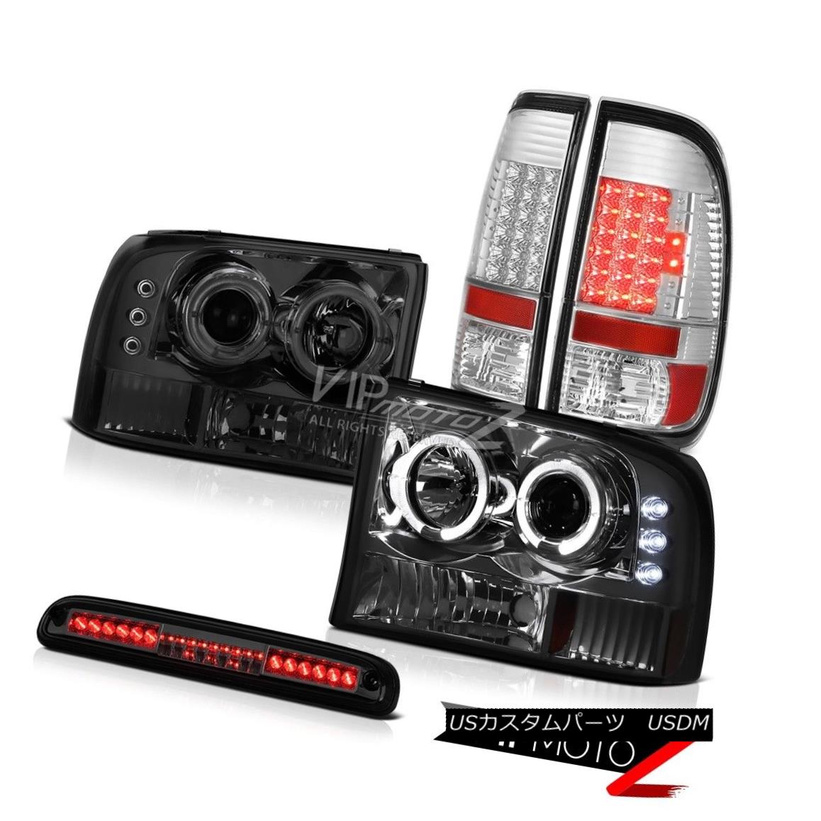 ヘッドライト 99-04 F250 King Ranch Smoked Headlights Chrome Tail Lamps High Stop LED Smoke 99-04 F250キングランチスモークヘッドライトクロームテールランプハイストップLEDスモーク 【並行輸入品】