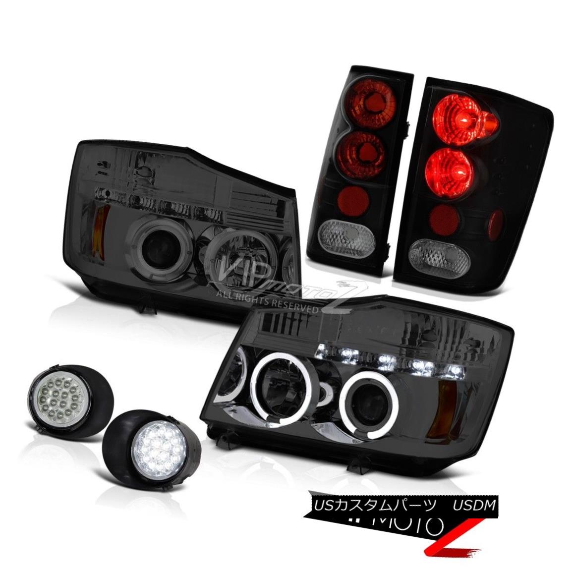 ヘッドライト For 2004-2015 Titan Projector Headlight Sinister Black Tail Lamp LED Foglight 2004年から2015年の間、タイタンプロジェクターヘッドライト不審な黒いテールランプLED Foglight 【並行輸入品】