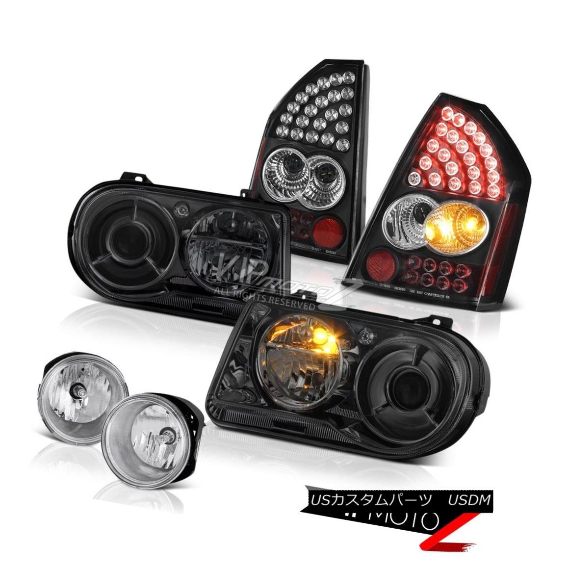 ヘッドライト Smoke Headlights LEFT RIGHT LED Black Taillamps Chrome Fog 05-07 Chrysler 300C スモークヘッドライトLEFT RIGHT LED Black Taillampsクロムフォグ05-07 Chrysler 300C 【並行輸入品】