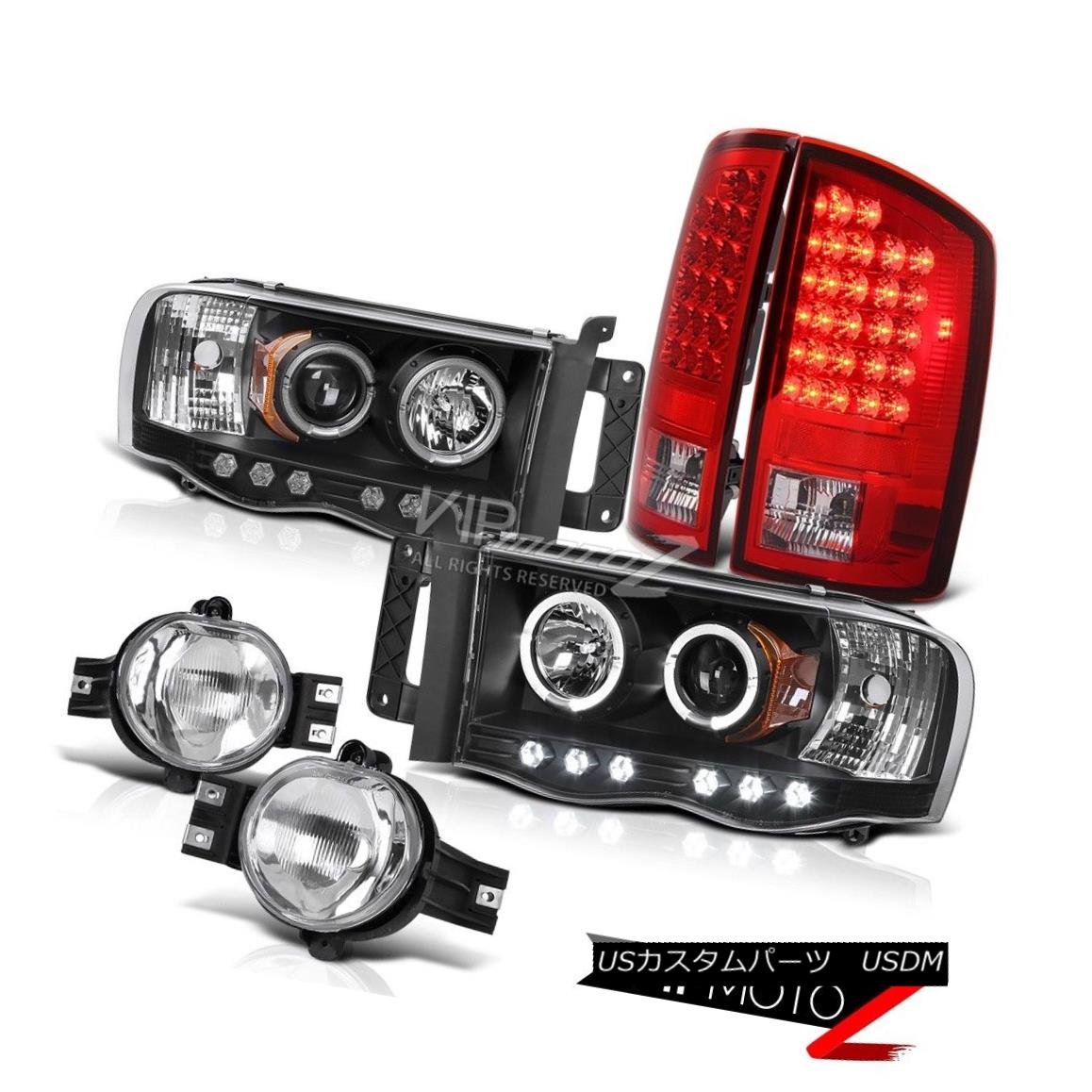 ヘッドライト HaLo Projector L+R Black Headlight+LED Tail Light+Fog Lamp Dodge 2002-2005 RAM HaLoプロジェクターL + Rブラックヘッドライト+ LEDテールライト+フォグランプドッジ2002-2005 RAM 【並行輸入品】 64,070円