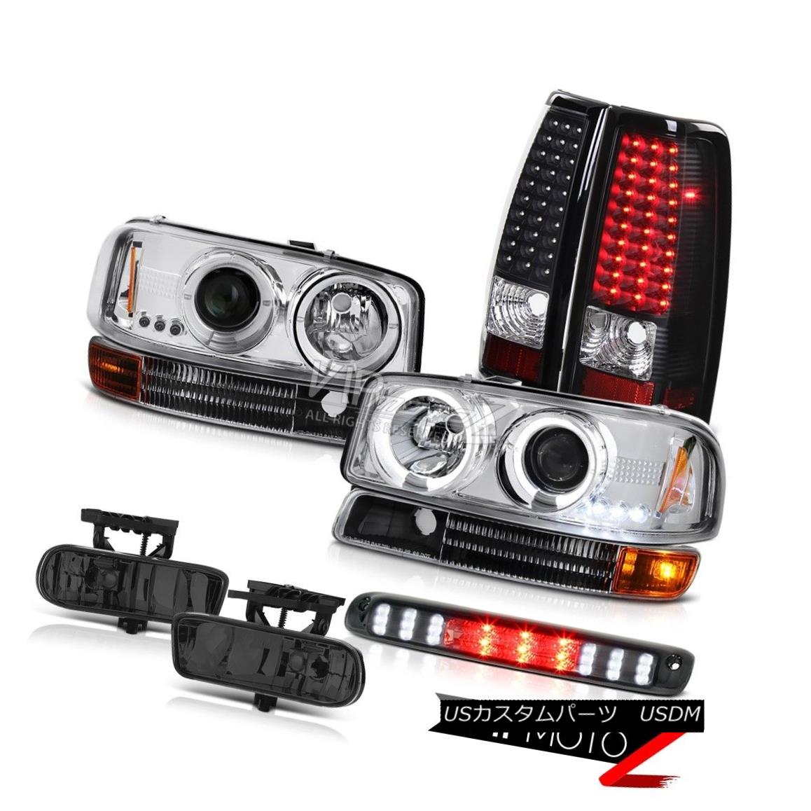 ヘッドライト 1999-2002 Sierra 3500HD Halo LED Headlamps Signal Black Taillamps Dark Smoke Fog 1999-2002シエラ3500HDハローLEDヘッドライトシグナルブラックタイアンランプダークスモークフォグ 【並行輸入品】