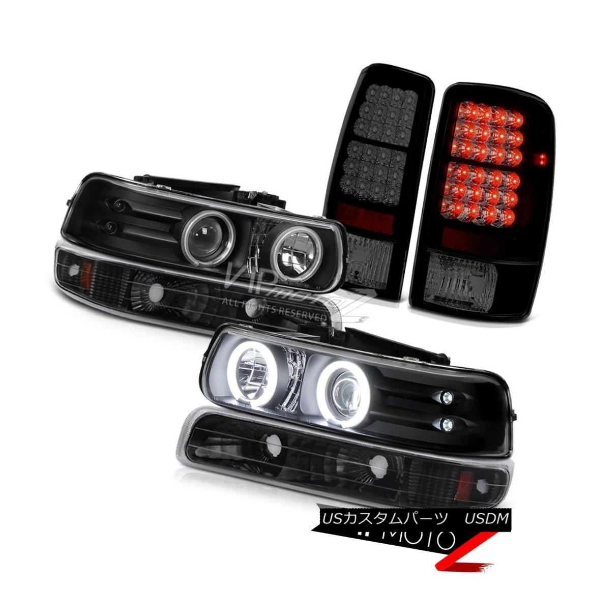 ヘッドライト C.C.F.L Halo Headlights Inky Black Bumper LED Tail Lights 2001-2006 Suburban Z71 C.C.F.L HaloヘッドライトインキブラックバンパーLEDテールライト2001-2006郊外Z71 【並行輸入品】