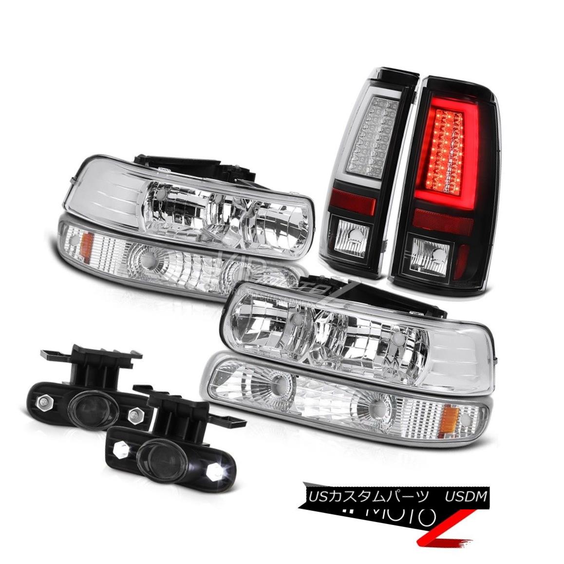 ヘッドライト 1999-2002 Silverado LT Raven Black Tail Lights Signal Lamp Headlights Foglamps 1999-2002 Silverado LT Ravenブラックテールライト信号ランプヘッドライトフォグランプ 【並行輸入品】