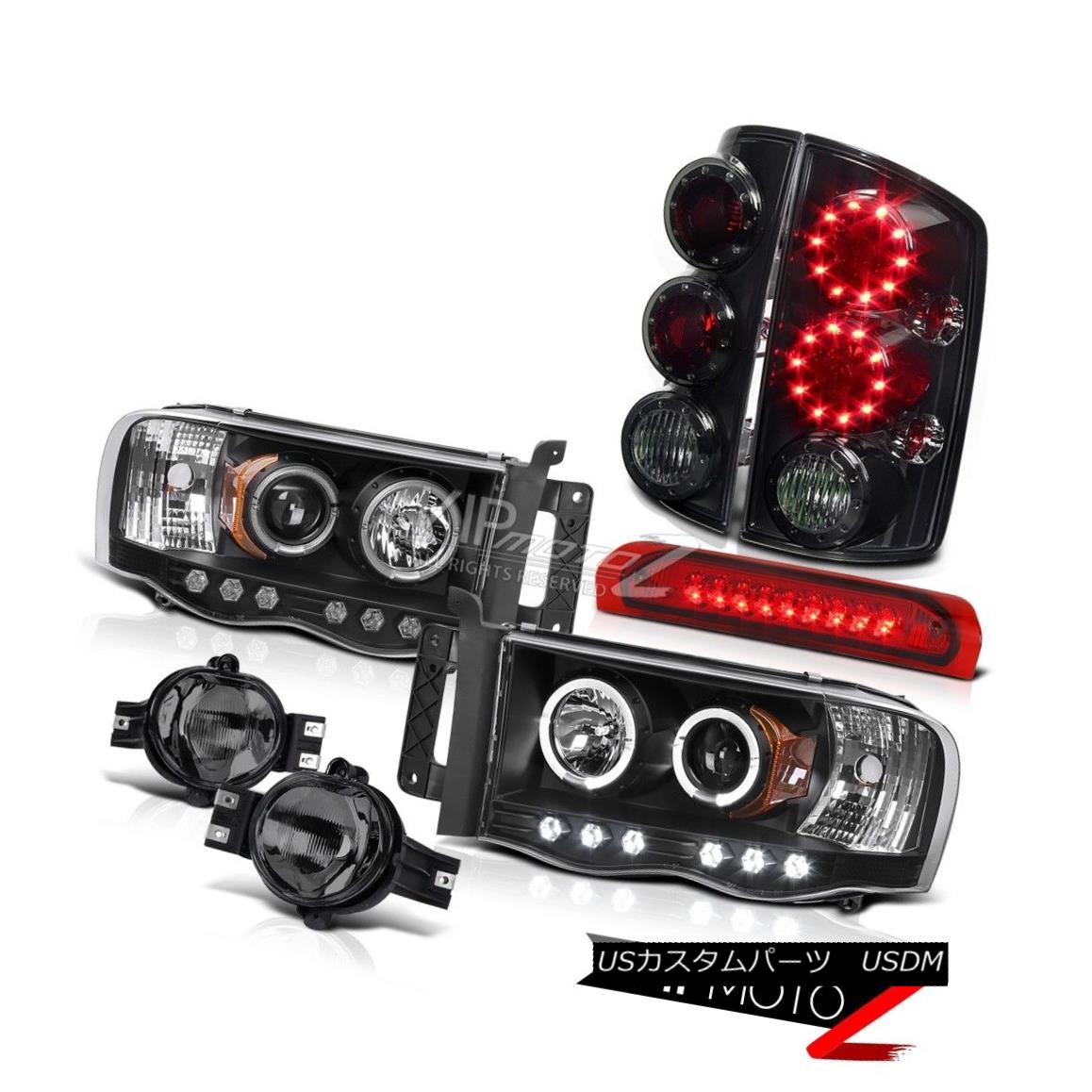ヘッドライト Ram 3500 5.9L Laramie Dual Halo Headlights+Tail Lamp+Fog+LED Third Brake Lights ラム3500 5.9Lララミーデュアルヘイローヘッドライト+タイ lランプ+フォグ+ LED第3ブレーキライト 【並行輸入品】