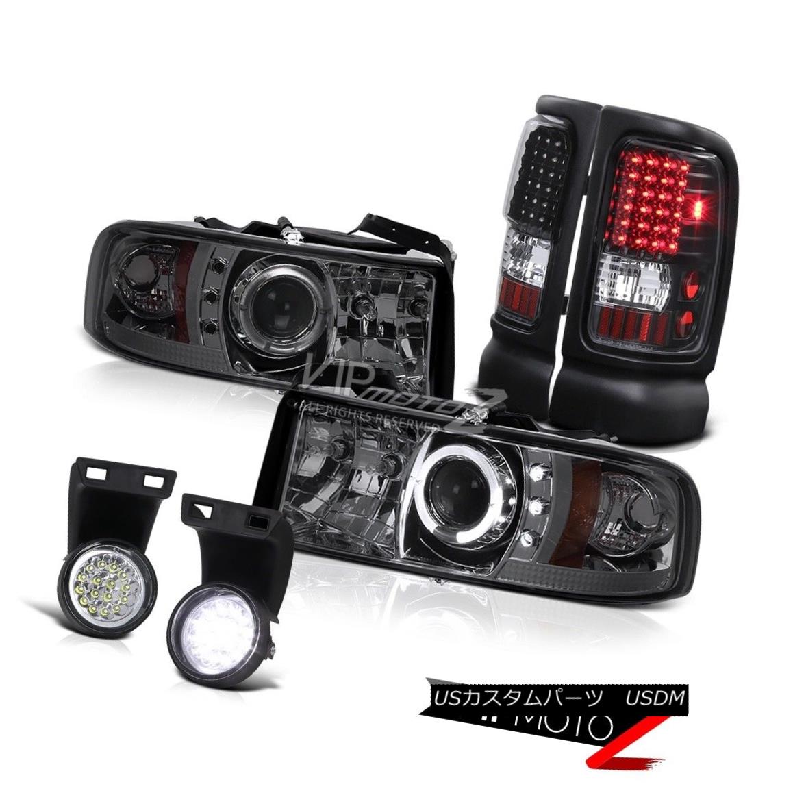 ヘッドライト L+R Halo Projector Fog Light+Matched Smoke Headlight+Black Led Tail Lamp COMBO L + R Haloプロジェクターフォグライト+マッチドスモークヘッドライト+ Blac k LedテールランプCOMBO 【並行輸入品】