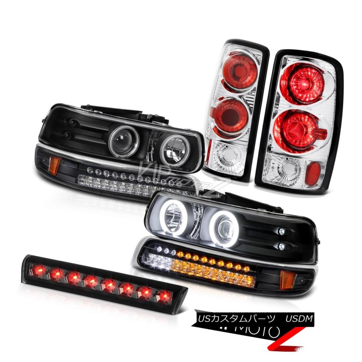 ヘッドライト 2000-2006 Suburban 5.7L Black CCFL Headlights SMD Rear 3rd Brake Stop LED Smoke 2000-2006郊外5.7LブラックCCFLヘッドライトSMDリア第3ブレーキストップLEDスモーク 【並行輸入品】