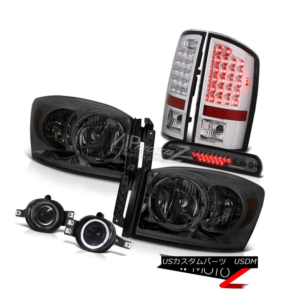 ヘッドライト Smoke Tinted Headlamps Taillights Projector Fog High Cargo LED 2006 Dodge Ram V6 煙がかかったヘッドランプ尾灯プロジェクター霧高貨物LED 2006 Dodge Ram V6 【並行輸入品】