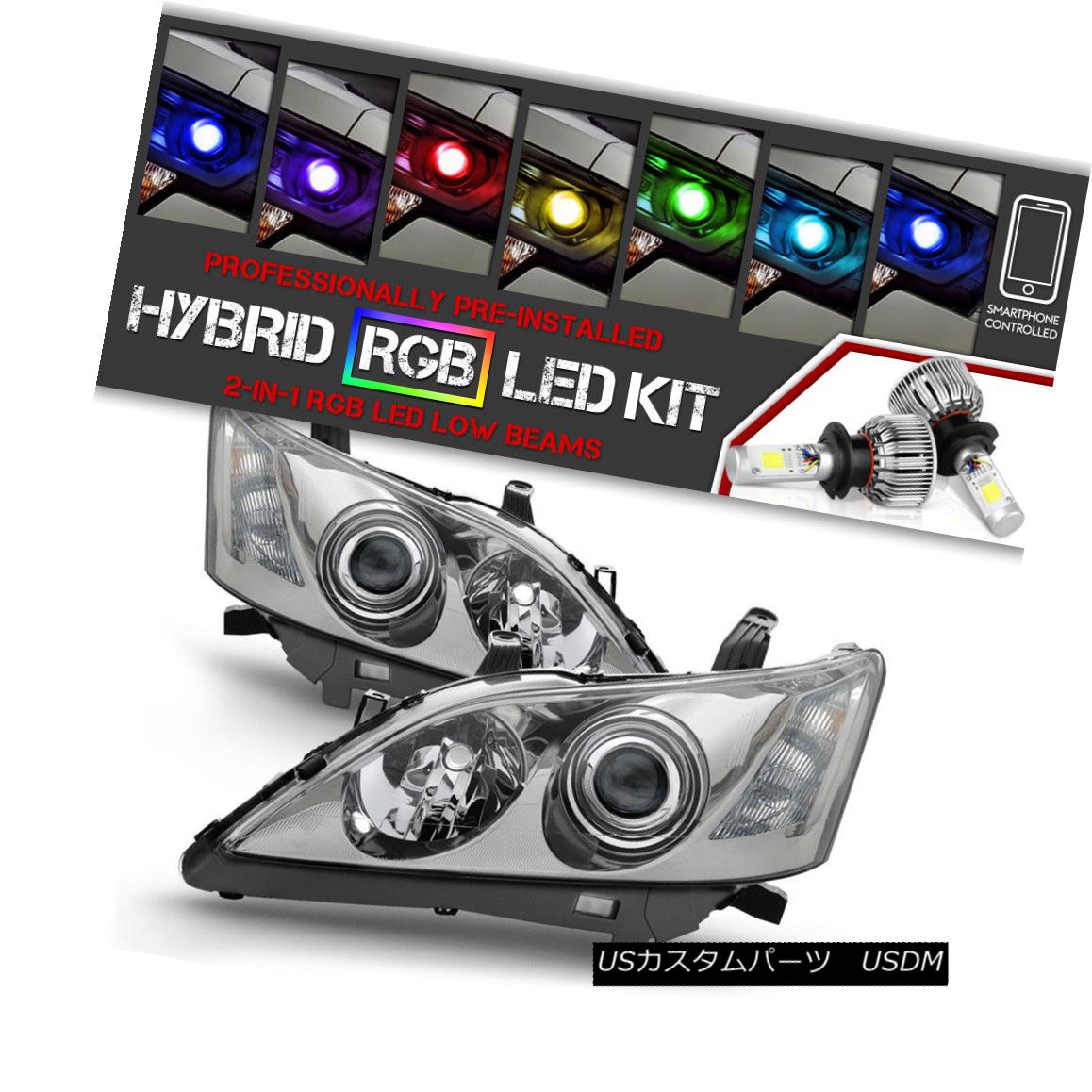 ヘッドライト [MULTI-COLOR LED LOW BEAM] 07-09 Lexus ES350 [Factory Style] Left+Right Headlamp [マルチカラーLEDロービーム] 07-09 Lexus ES350 [工場スタイル]左+右ヘッドランプ 【並行輸入品】
