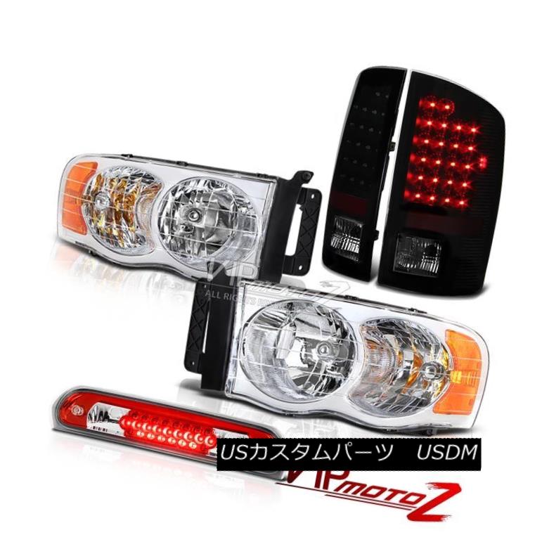ヘッドライト Chrome Headlamps Smoke LED Tail Lights Lamps Roof Brake Red 02-05 Dodge Ram クロームヘッドランプ煙LEDテールライトランプ屋根ブレーキレッド02-05 Dodge Ram 【並行輸入品】