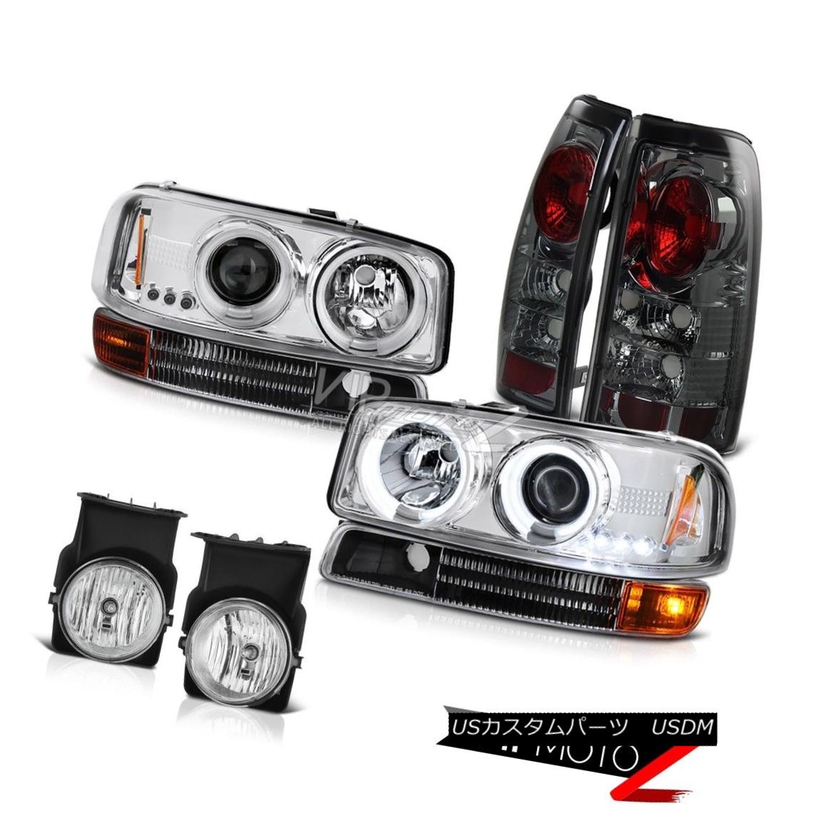 ヘッドライト CCFL Halo Headlight Black Bumper Tinted Brake Tail Light Foglamp 2003 GMC Sierra CCFL HaloヘッドライトブラックバンパーティンテッドブレーキテールライトFoglamp 2003 GMC Sierra 【並行輸入品】