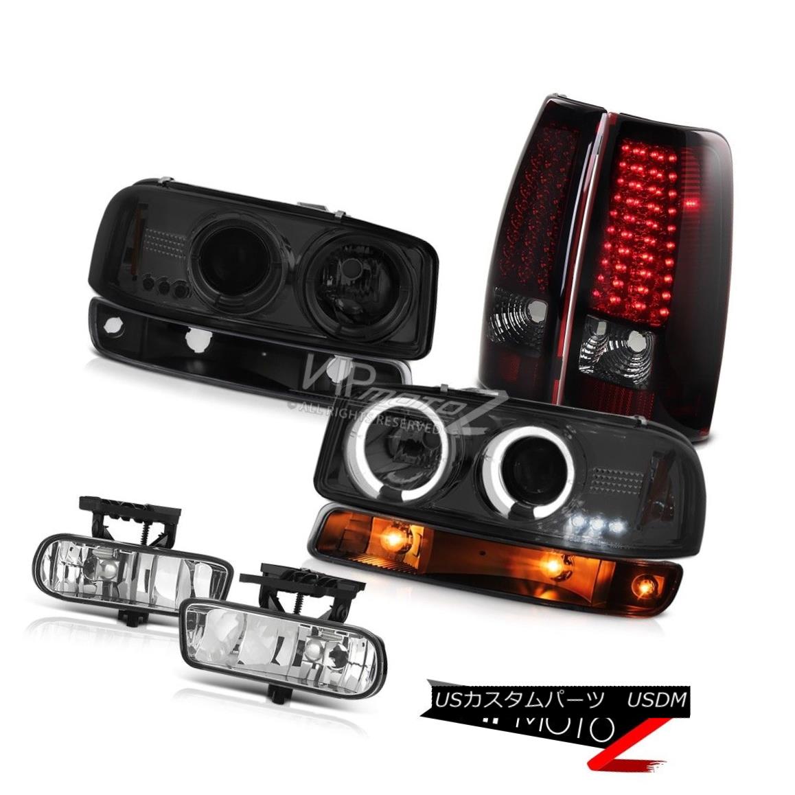 ヘッドライト 1999-2002 Sierra SLT Fog lights rear smd brake matte black turn signal Headlamps 1999-2002シエラSLTフォグライトリアsmdブレーキマットブラックターンシグナルヘッドランプ 【並行輸入品】