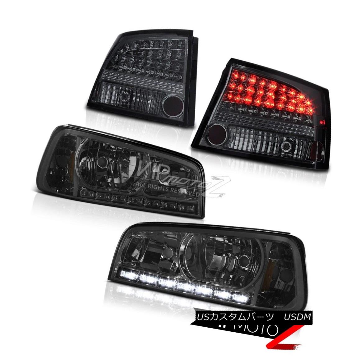 ヘッドライト 2009-2010 Charger DUB Angelic Eye Halo Headlights Smoked L.E.D Brake Tail Lights 2009-2010充電器DUB Angelic EyeハローヘッドライトスモークL.E.Dブレーキテールライト 【並行輸入品】