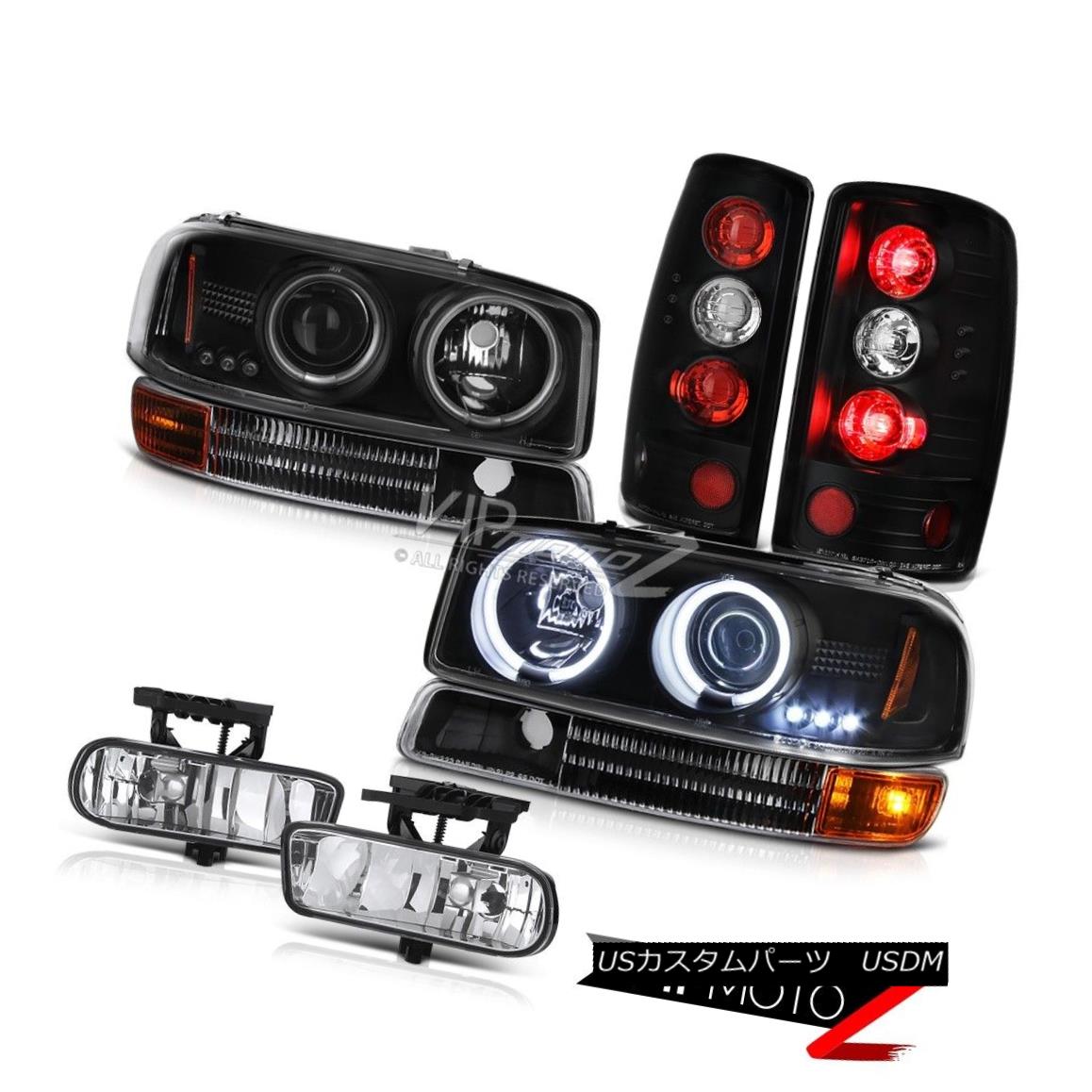 ヘッドライト 00-06 Yukon CCFL Halo Headlight Black Bumper Signal Barn Door Tail Lamp FogLight 00-06ユーコンCCFLハローヘッドライトブラックバンパー信号バーンドアテールランプFogLight 【並行輸入品】