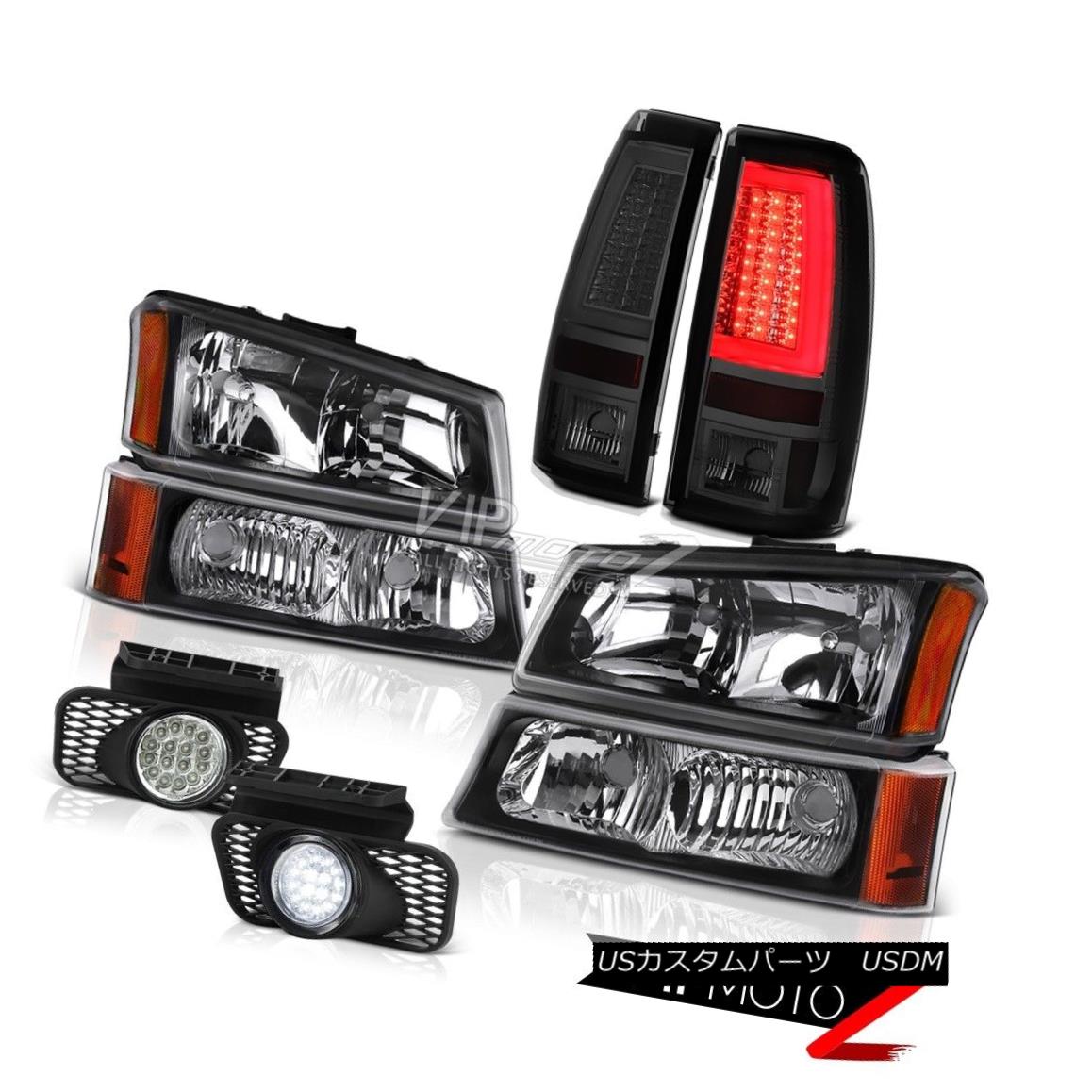 ヘッドライト 03-06 Chevy Silverado Phantom Smoke Tail Lamps Headlights Fog Oe Style LED DRL 03-06シボレーシルバラードファントム煙テールランプヘッドライトフォグOEスタイルLED DRL 【並行輸入品】