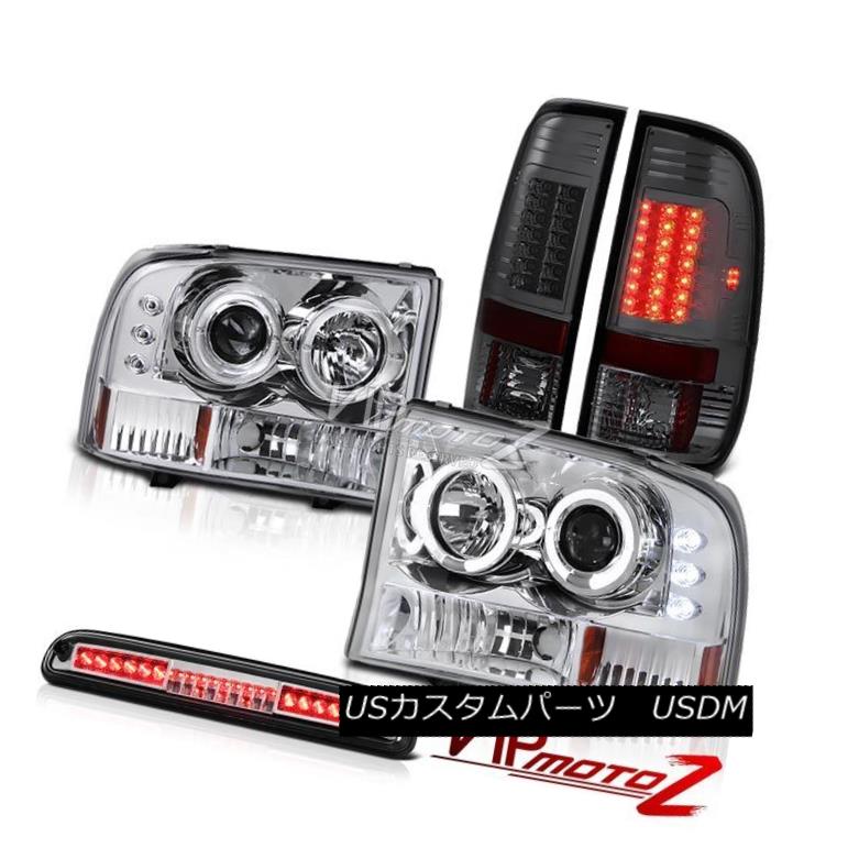 ヘッドライト Twin Halo LED Headlamps Dark Brake Tail Light Roof Stop Clear 99-04 F350 6.8L ツインハローLEDヘッドランプダークブレーキテールライトルーフストップクリア99-04 F350 6.8L 【並行輸入品】 64,070円