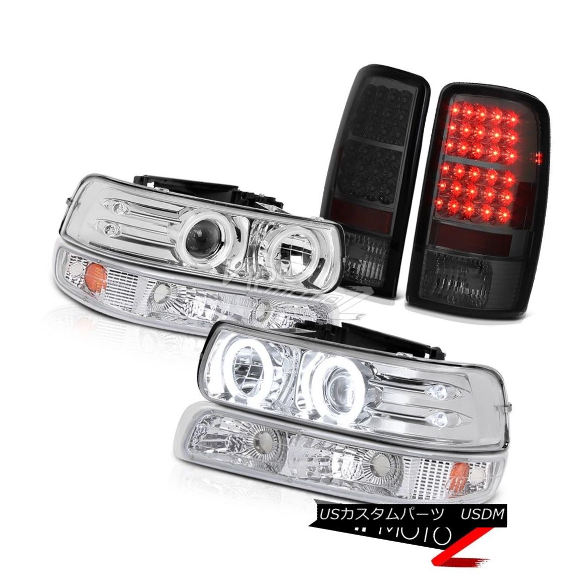 ヘッドライト 00-06 Tahoe 5.3L CCFL Angel Eye Projector Euro Parking Dark LED Brake Tail Light 00-06タホー5.3L CCFLエンジェルアイプロジェクターユーロパーキングダークLEDブレーキテールライト 【並行輸入品】