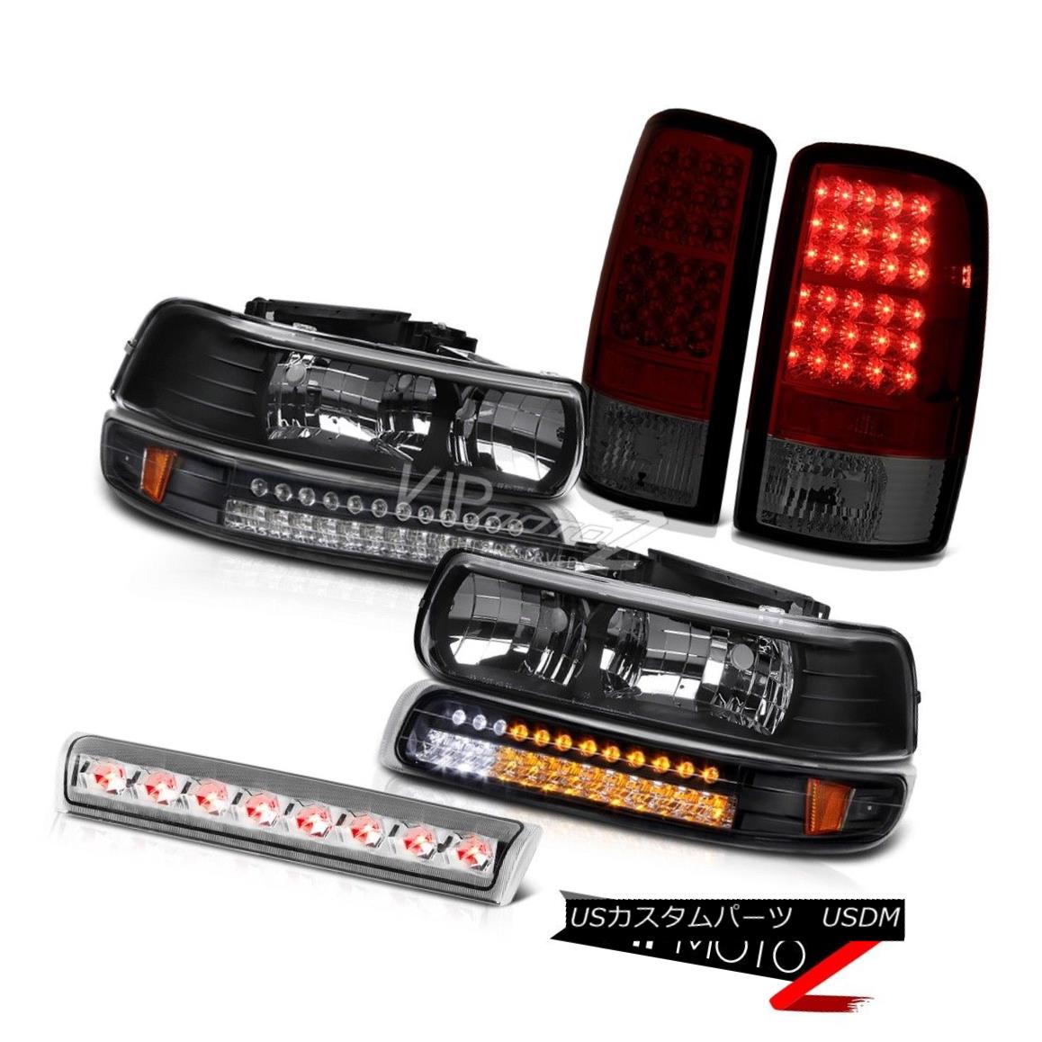 開梱 設置?無料 】 ライト・ランプ-Signal SMD Headlight Black ヘッドライト Red ブラックヘッドライトSMD信号レッド煙 LEDテールライトハイブレーキ00-06タホー5.3L 5.3L Tahoe 00-06 Brake High Lights Tail LED  Smoke - crierendaemcasa.com.br