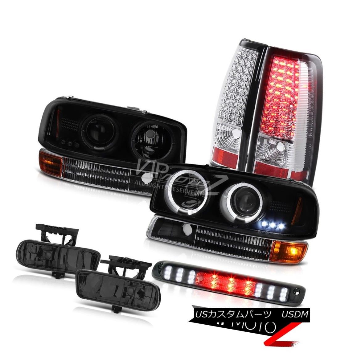 ヘッドライト 99 00 01 02 Sierra SLT Black Halo LED Headlight Turn Signal Tail Light Smoke Fog 99 00 01 02シエラSLTブラックハローLEDヘッドライトターンシグナルテールライトスモークフォグ 【並行輸入品】