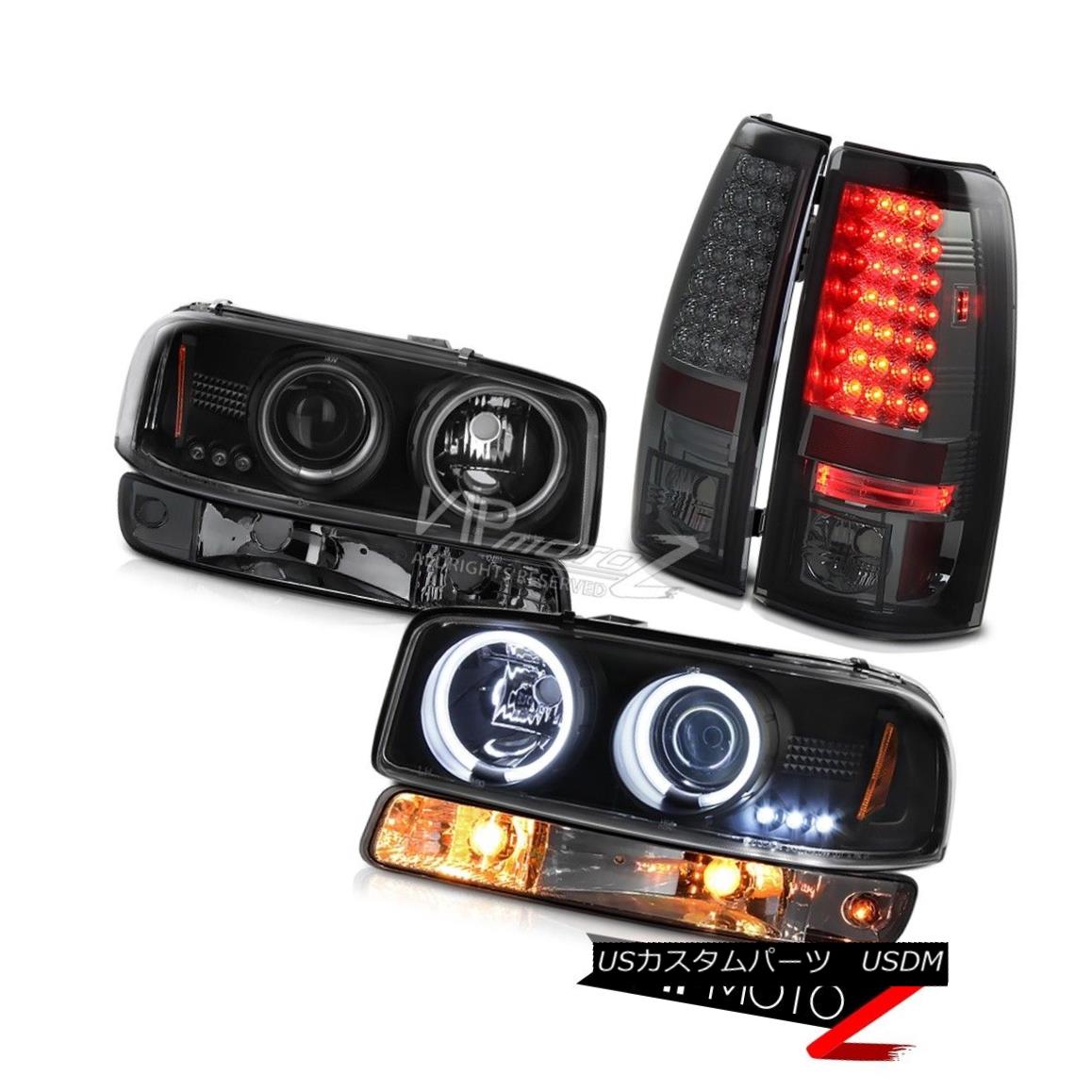 ヘッドライト 99-06 Sierra SLE Smoked rear brake lights turn signal inky black ccfl headlamps 99-06 Sierra SLEスモークされた後部ブレーキライトが黒いccflヘッドライト 【並行輸入品】