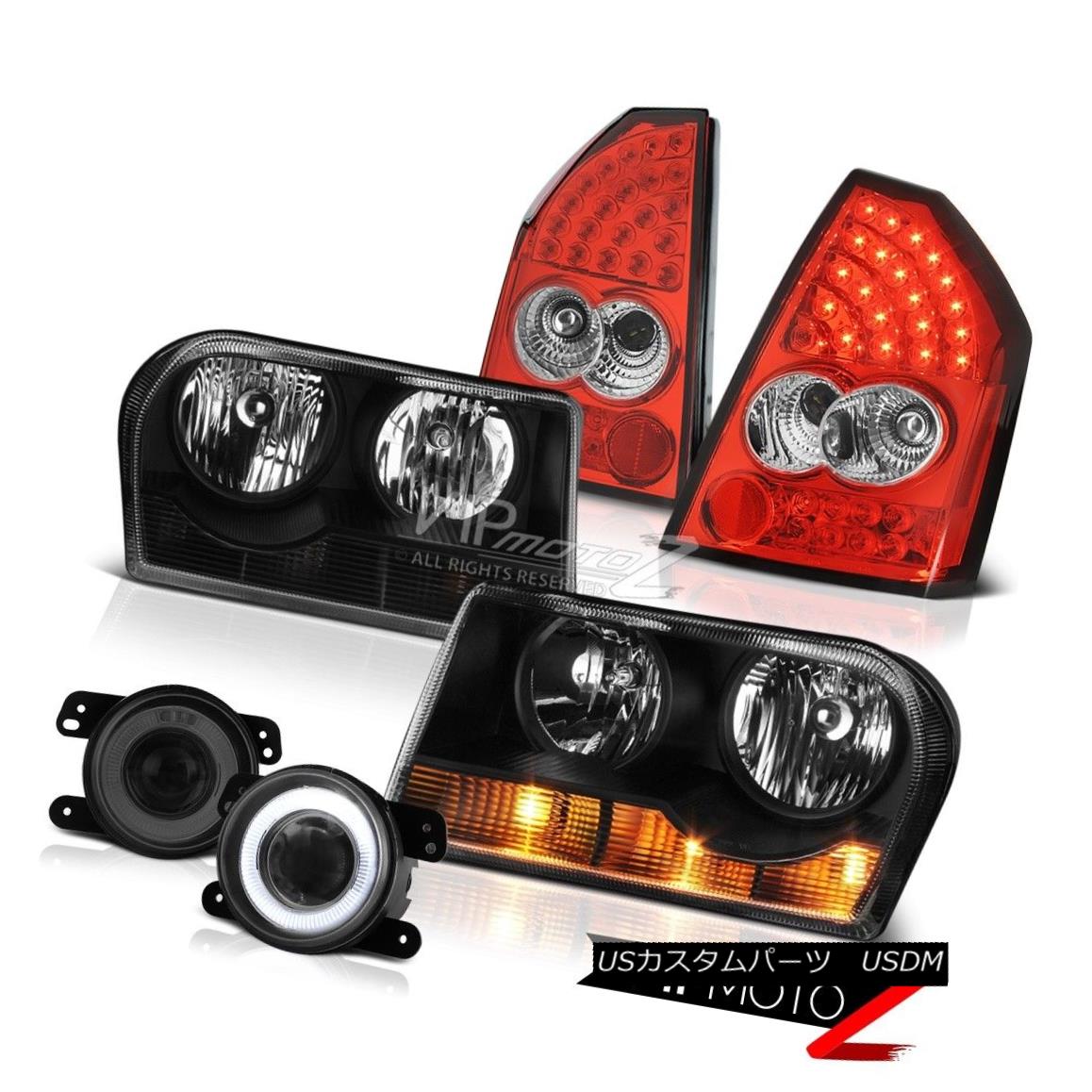 ヘッドライト 2005-2007 Chrysler 300 Limited Clear/Black Headlights LED Taillamps Halo Fog 2005-2007 Chrysler 300 Limitedクリア/ブラックヘッドライトLEDタイルランプHalo Fog 【並行輸入品】