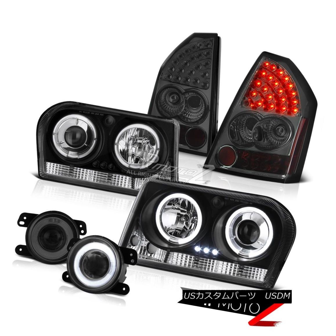 ヘッドライト 2005 2006 2007 Chrysler 300 2x Angel Eye Headlights Smoke LED Taillamps Fog 2005年2006年2007年Chrysler 300 2x Angel EyeヘッドライトスモークLEDタイルランプフォグ 【並行輸入品】