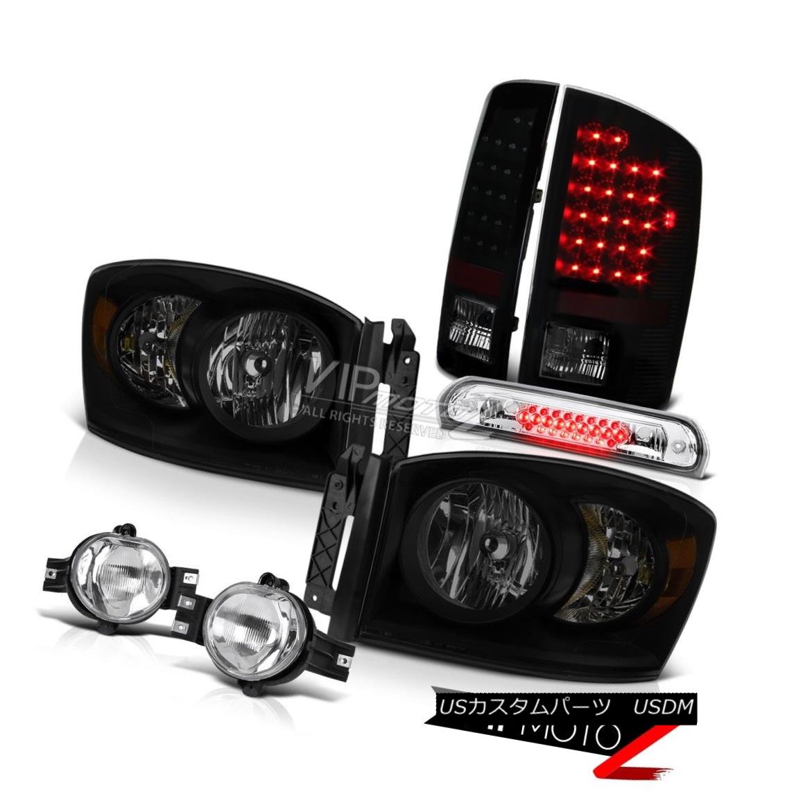 ヘッドライト 07-08 Dodge Ram 1500 St Headlamps Chrome Fog Lamps Roof Brake Lamp Rear Lights 07-08ダッジラム1500セントヘッドランプクロームフォグランプルーフブレーキランプリアライト 【並行輸入品】