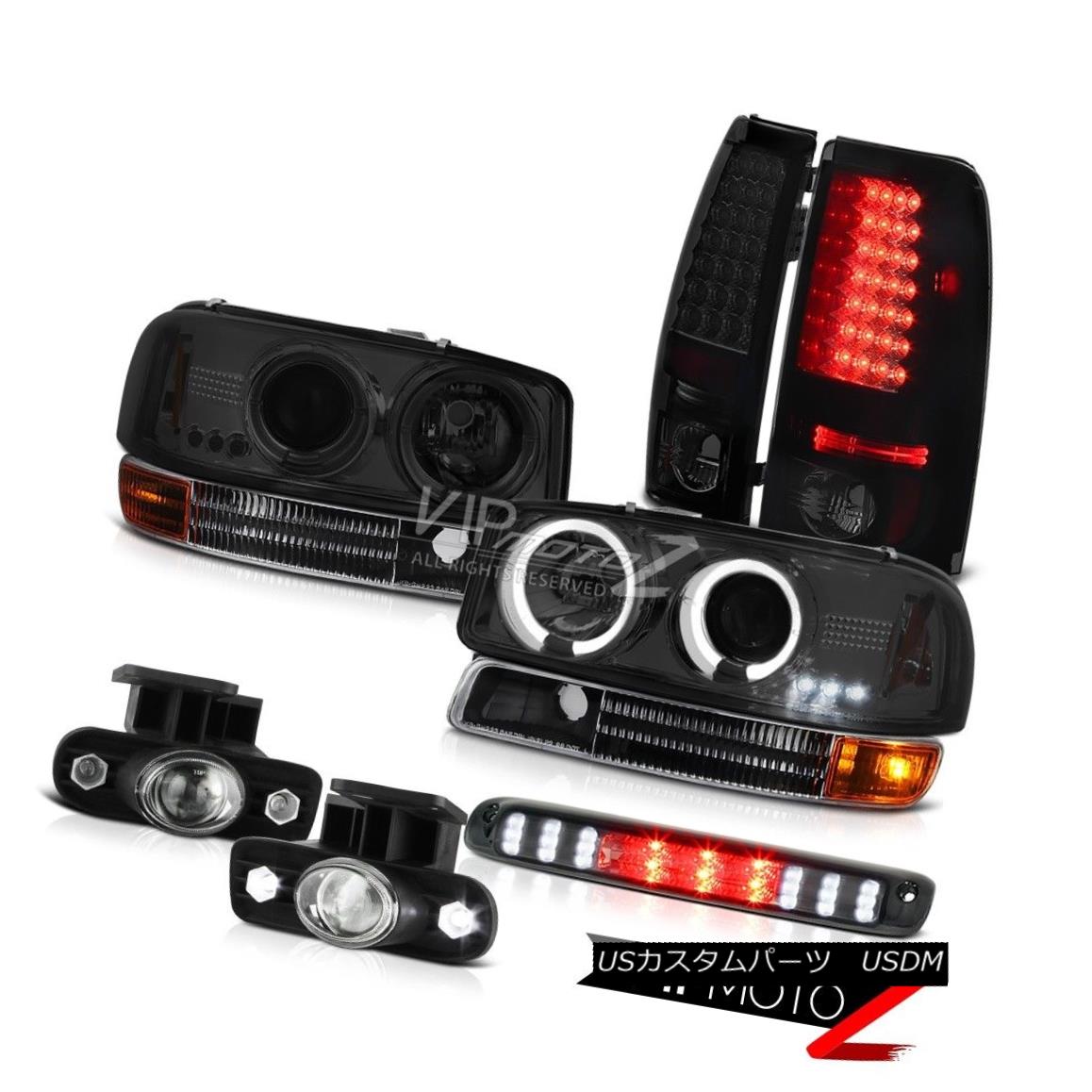 ヘッドライト 99 00 01 02 Sierra SLE Halo Headlights LED Tail Lights Lamps Projector Foglamps 99 00 01 02 Sierra SLE HaloヘッドライトLEDテールライトランププロジェクターフォグランプ 【並行輸入品】