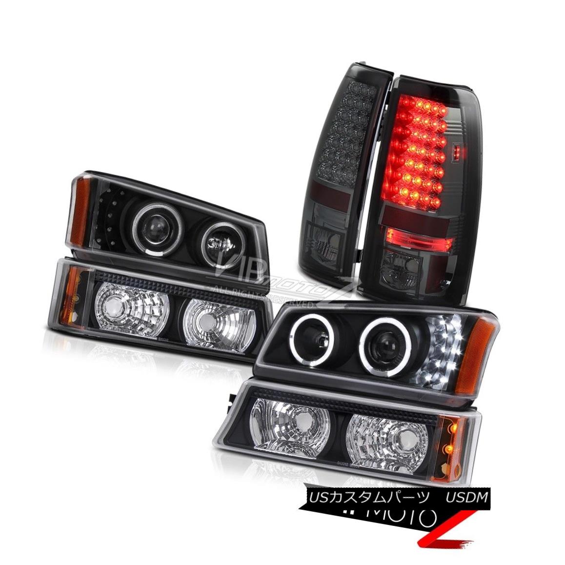 ヘッドライト LED Halo Headlights Crystal Bumper Lamp 03 04 Silverado 3500HD Signal Brake Tail LEDハローヘッドライトクリスタルバンパーランプ03 04 Silverado 3500HD信号ブレーキテール 【並行輸入品】