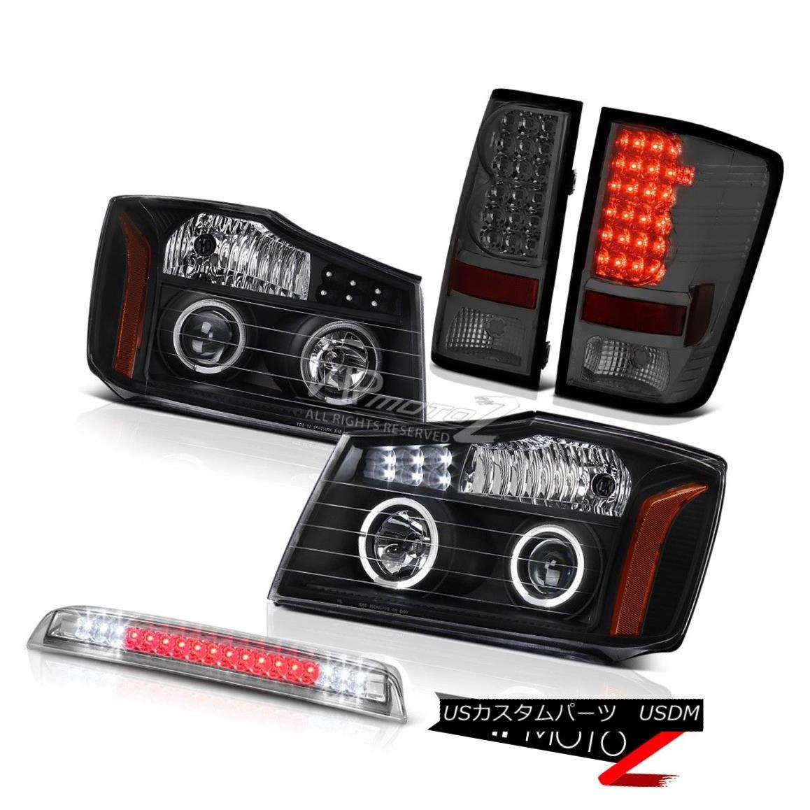 ヘッドライト Angel Eye Headlight Parking Tail Light Euro 3rd Brake LED For 2004-2015 Titan エンジェルアイヘッドライトパーキングテールライトユーロ第3ブレーキLED 2004-2015タイタン 【並行輸入品】