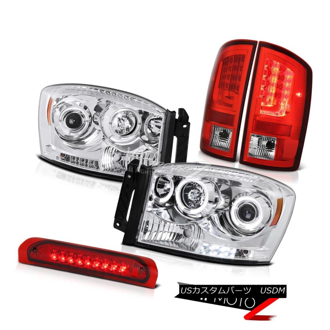 ヘッドライト 2006 Ram 3.7L Rear Brake Lights Euro Clear Headlamps Roof Lamp LED Angel Eyes 2006 Ram 3.7LリアブレーキライトユーロクリアヘッドランプルーフランプLEDエンジェルアイ 【並行輸入品】