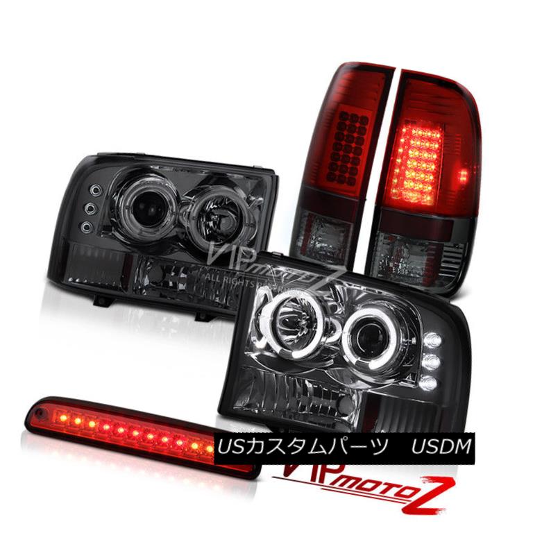 ヘッドライト Smoked Headlights Roof Third Brake LED Rosso Red Dark Tail Light 99-04 F250 XLT スモークヘッドライトルーフサードブレーキLEDロッソレッドダークテールライト99-04 F250 XLT 【並行輸入品】