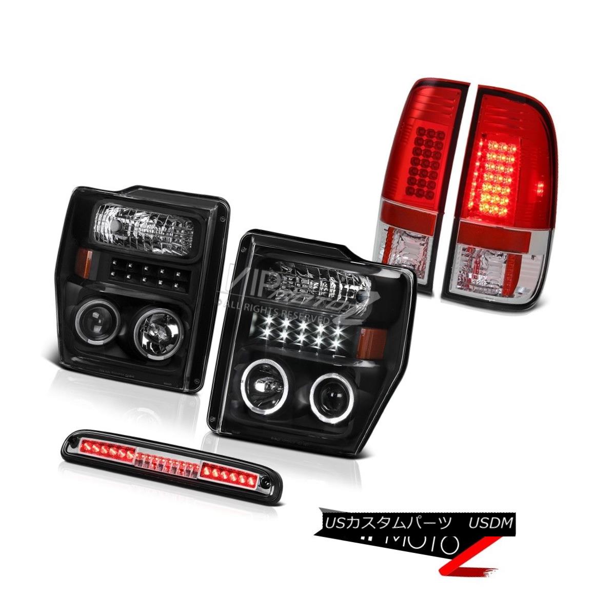 ヘッドライト Black Halo LED Headlights High Stop Chrome Tail Lights 08 09 10 Ford F350 SD ブラックハローLEDヘッドライトハイストップクロムテールライト08 09 10 Ford F350 SD 【並行輸入品】