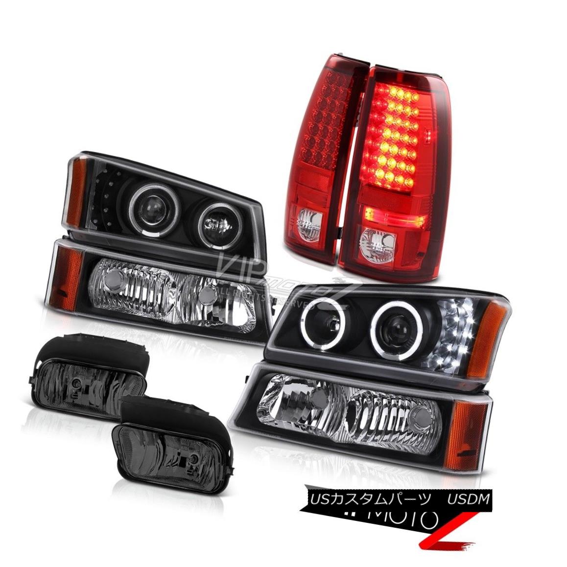 ヘッドライト 05 06 Silverado Twin Halo LED Headlamp Signal SMD Rear Tail Lights Front Foglamp 05 06 Silverado Twin Haloヘッドランプ信号SMDリアテールライトフロントフォグランプ 【並行輸入品】