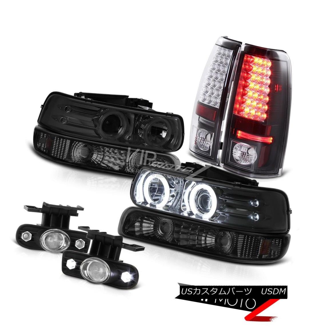 ヘッドライト Dual CCFL Ring Headlight LED Tail Lamps Projector Foglamps 99-02 Silverado 4.3L デュアルCCFLリングヘッドライトLEDテールランププロジェクターフォグランプ99-02 Silverado 4.3L 【並行輸入品】