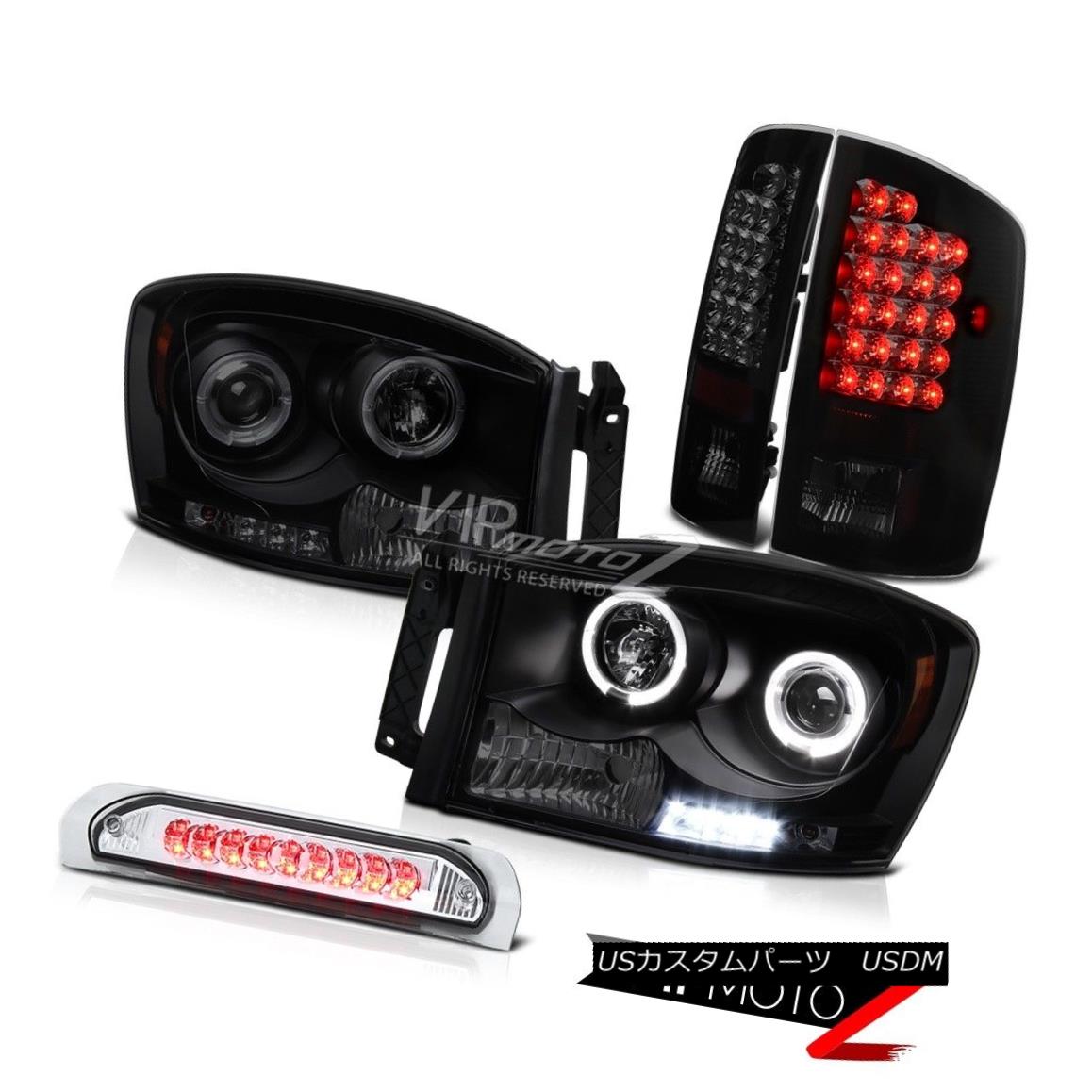 ヘッドライト 2006 Ram 1500 2500 3500 Halo SINISTER BLACK Headlights 3RD Brake Lamp Tail Light 2006 Ram 1500 2500 3500 Halo SINISTER BLACKヘッドライト3RDブレーキランプテールライト 【並行輸入品】