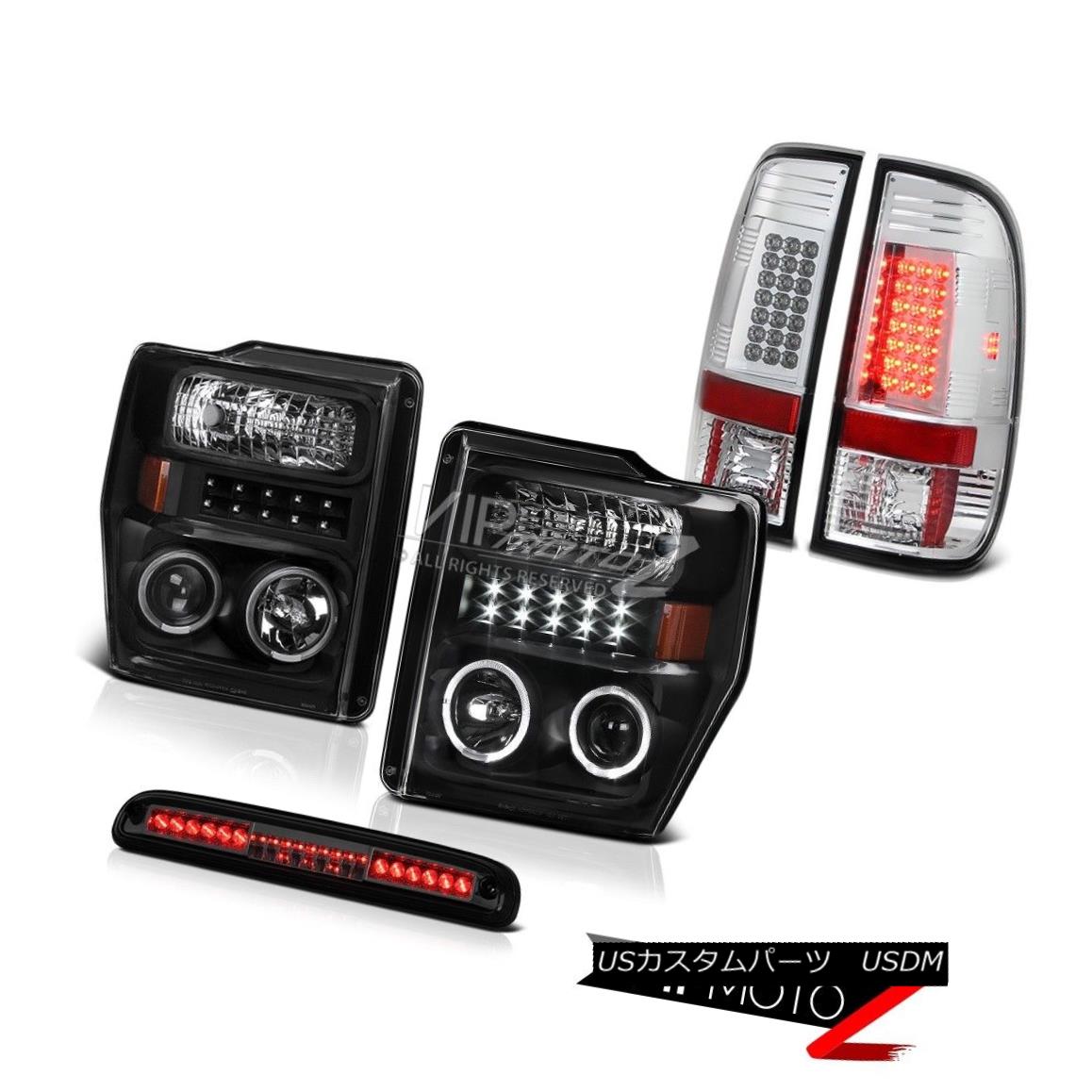 ヘッドライト Black Angel Eye Headlights SMD Tail Lights High Stop LED Smoke 08-10 F250 6.3L ブラックエンジェルアイヘッドライトSMDテールライトハイストップLED煙08-10 F250 6.3L 【並行輸入品】 68,426円
