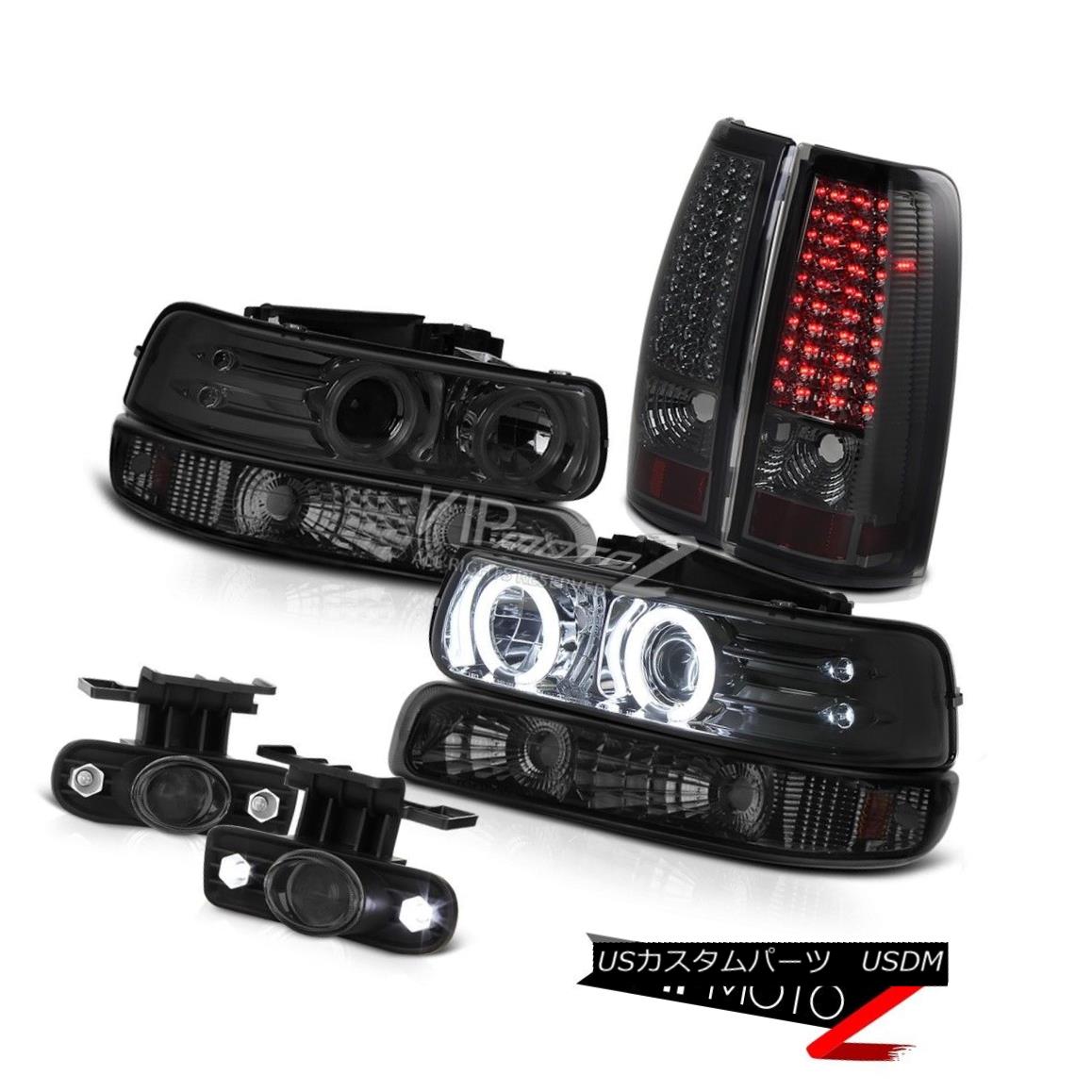 ヘッドライト 99-02 Silverado CCFL Halo Headlight Light Smoked LED Taillamps Switch Foglamps 99-02 Silverado CCFL HaloヘッドライトライトスモークLEDタイルランプスイッチフォグランプ 【並行輸入品】