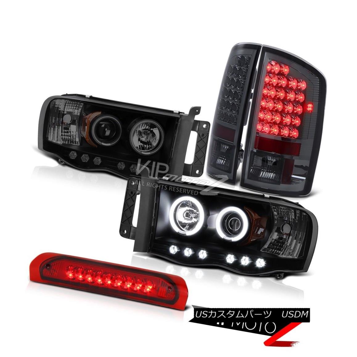 ヘッドライト 2004 2005 Ram PowerTech 4.7L SLT Projector Halo DRL Headlights Smoke Tail Light 2004年2005年Ram PowerTech 4.7L SLTプロジェクターHalo DRLヘッドライトスモークテールライト 【並行輸入品】