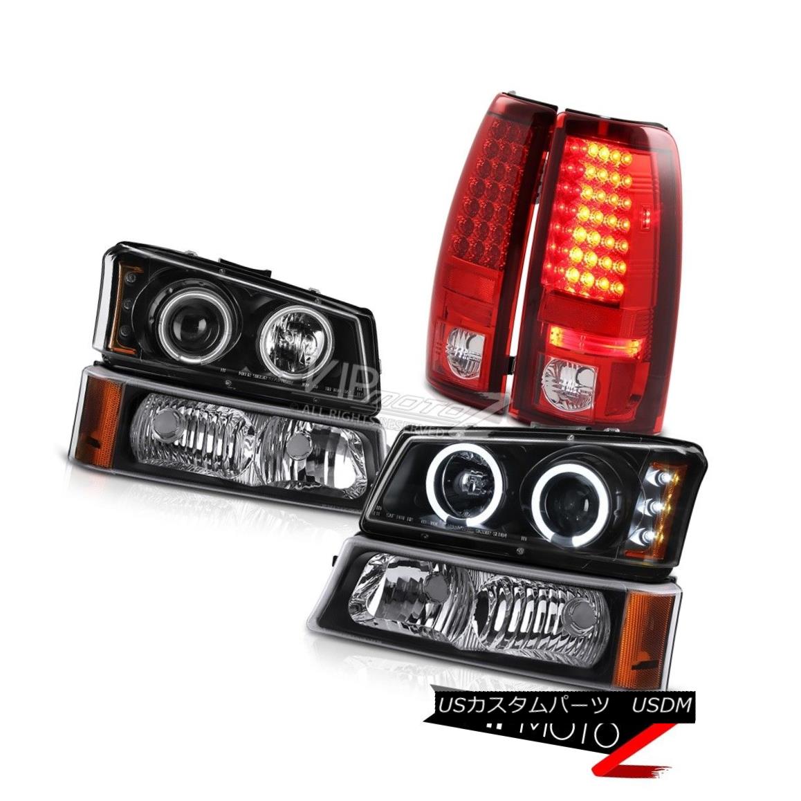 ヘッドライト 03-06 Silverado LTZ C.C.F.L Angel Eye Head Lights Bumper Bright LED Tail Lights 03-06 Silverado LTZ C.C.F.LエンジェルアイヘッドライトバンパーブライトLEDテールライト 【並行輸入品】