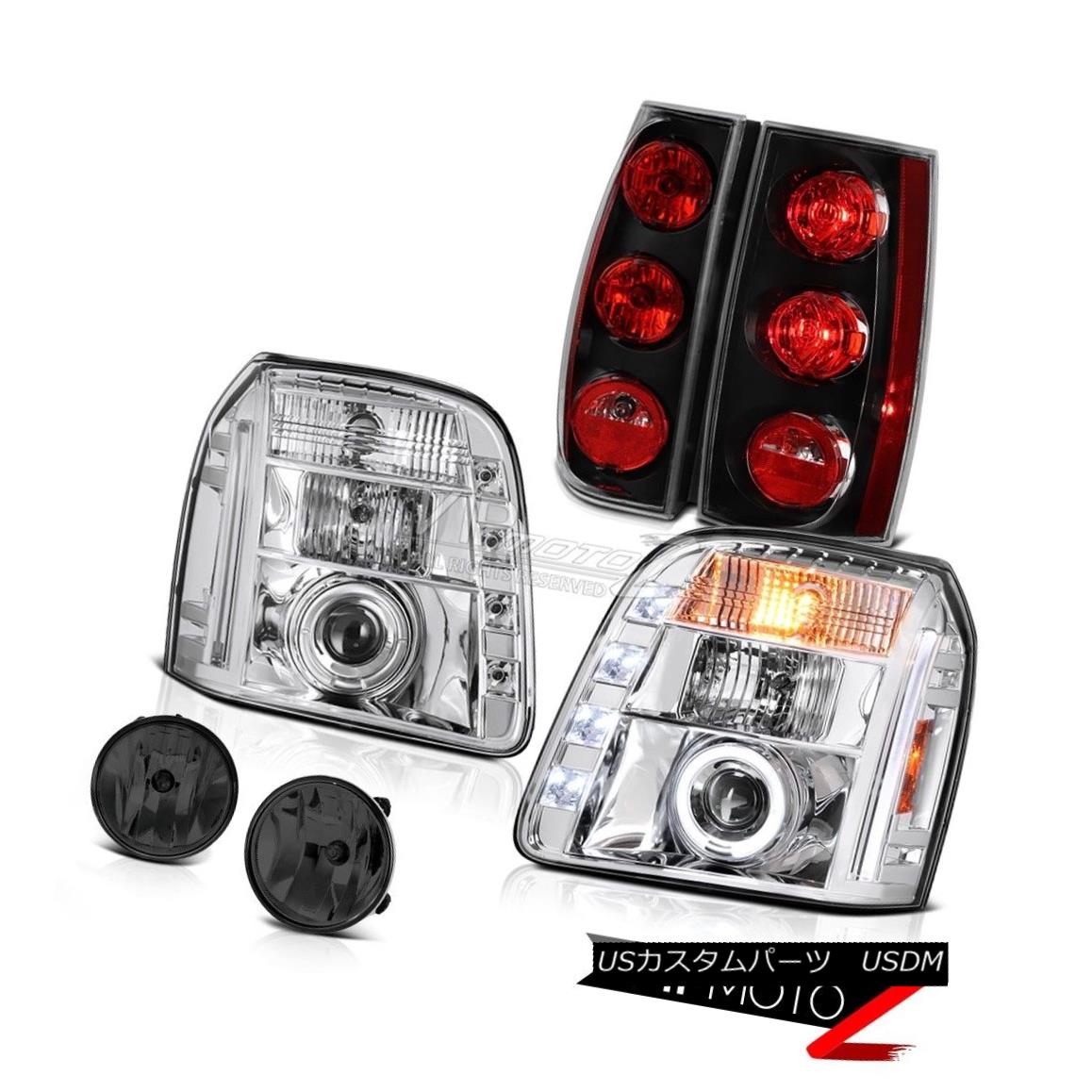 ヘッドライト 2007-2014 GMC Yukon Denali Smoked Fog Lights Black Tail Headlamps LED Halo Rim 2007-2014 GMCユーコンデナリスモークフォグライトブラックテールヘッドランプLEDハローリム 【並行輸入品】 68,426円