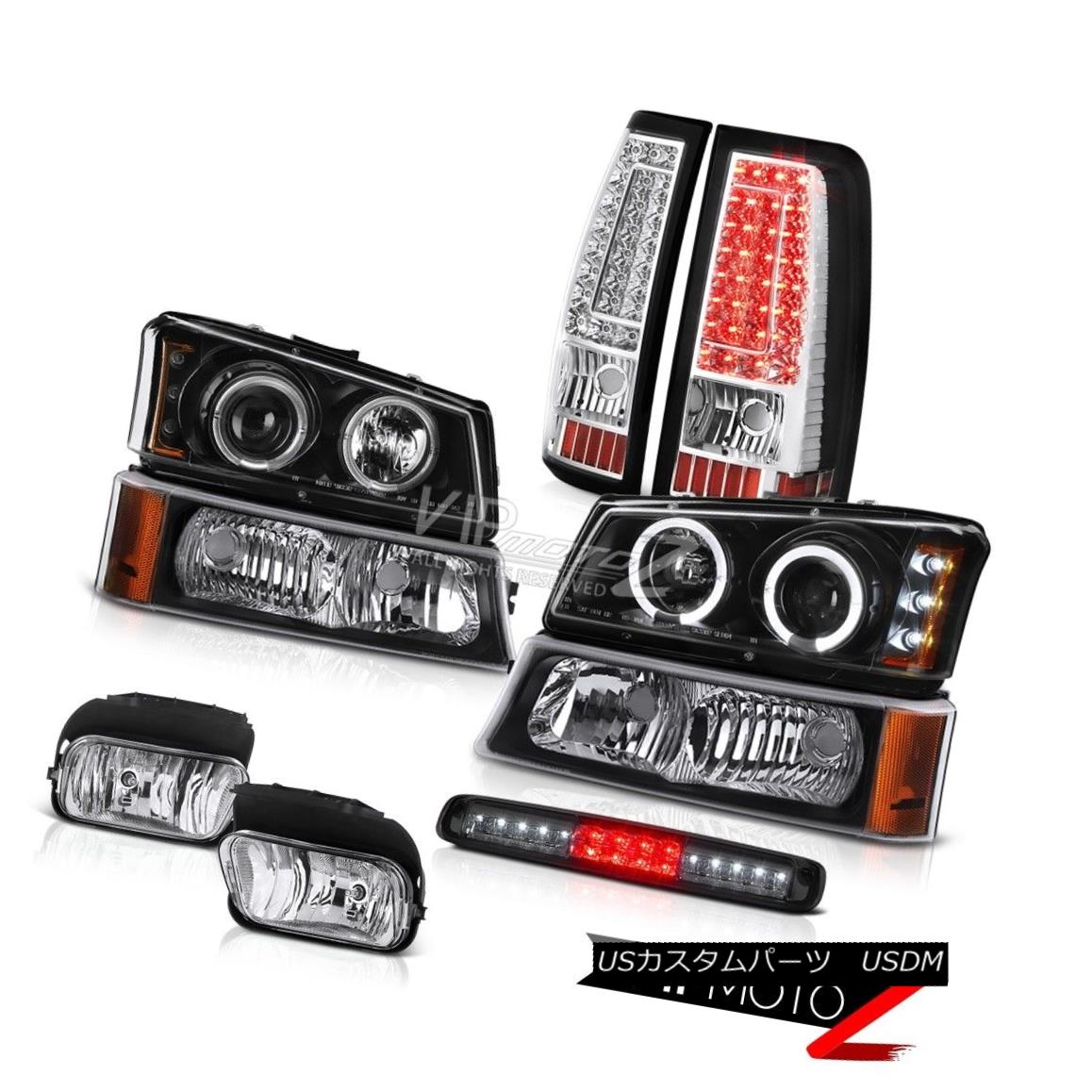 ヘッドライト 03-06 Silverado Third Brake Light Fog Lights Taillamps Black Signal Headlamps 03-06 Silverado第3ブレーキライトフォグライトタイルランプブラックシグナルヘッドランプ 【並行輸入品】