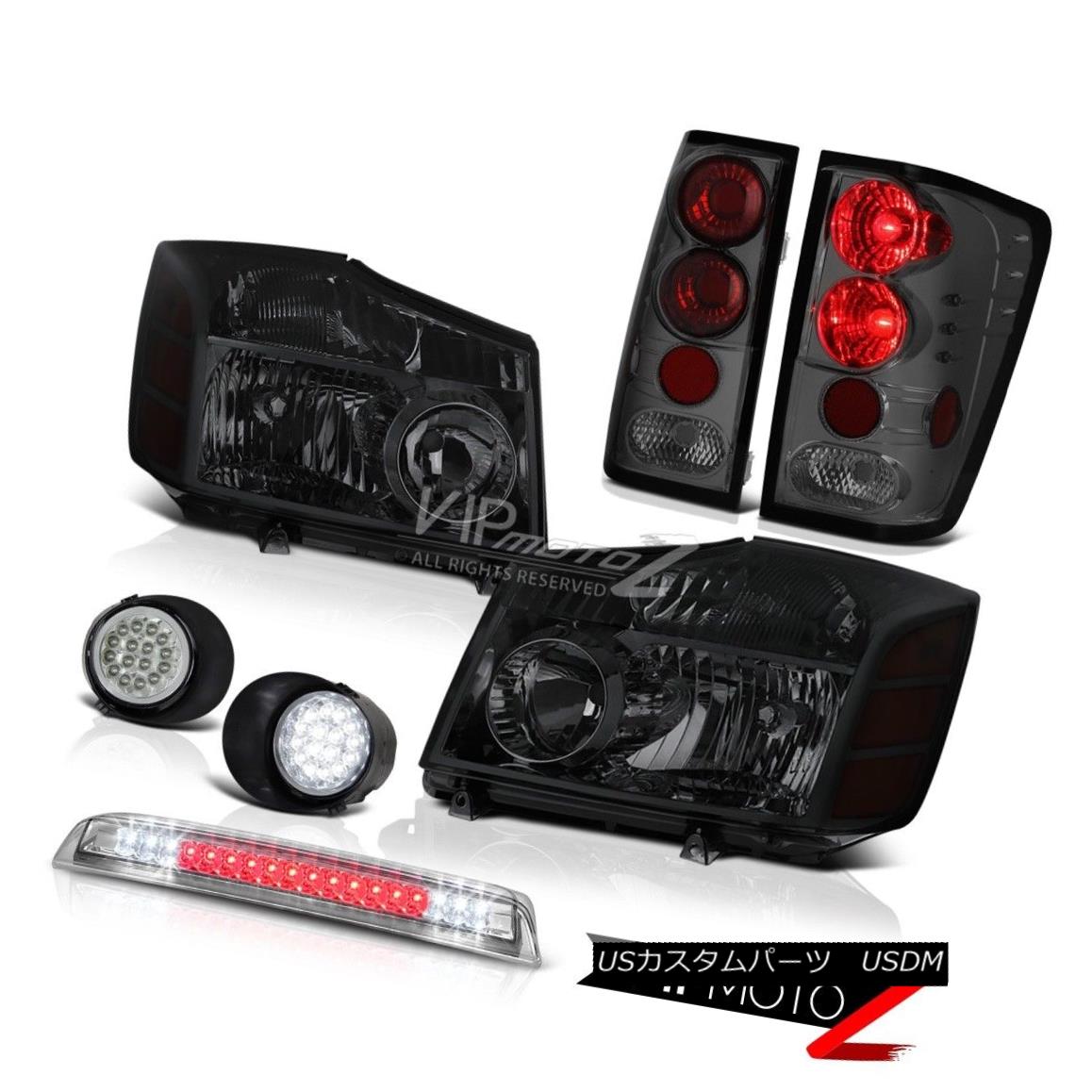 ヘッドライト Tinted Headlights Tail Light Surface LED Fog 3rd Brake For 2004-2015 Titan 4X4 ティンテッドヘッドライトテールライトサーフェスLEDフォグ3rdブレーキfor 2004-2015 Titan 4X4 【並行輸入品】