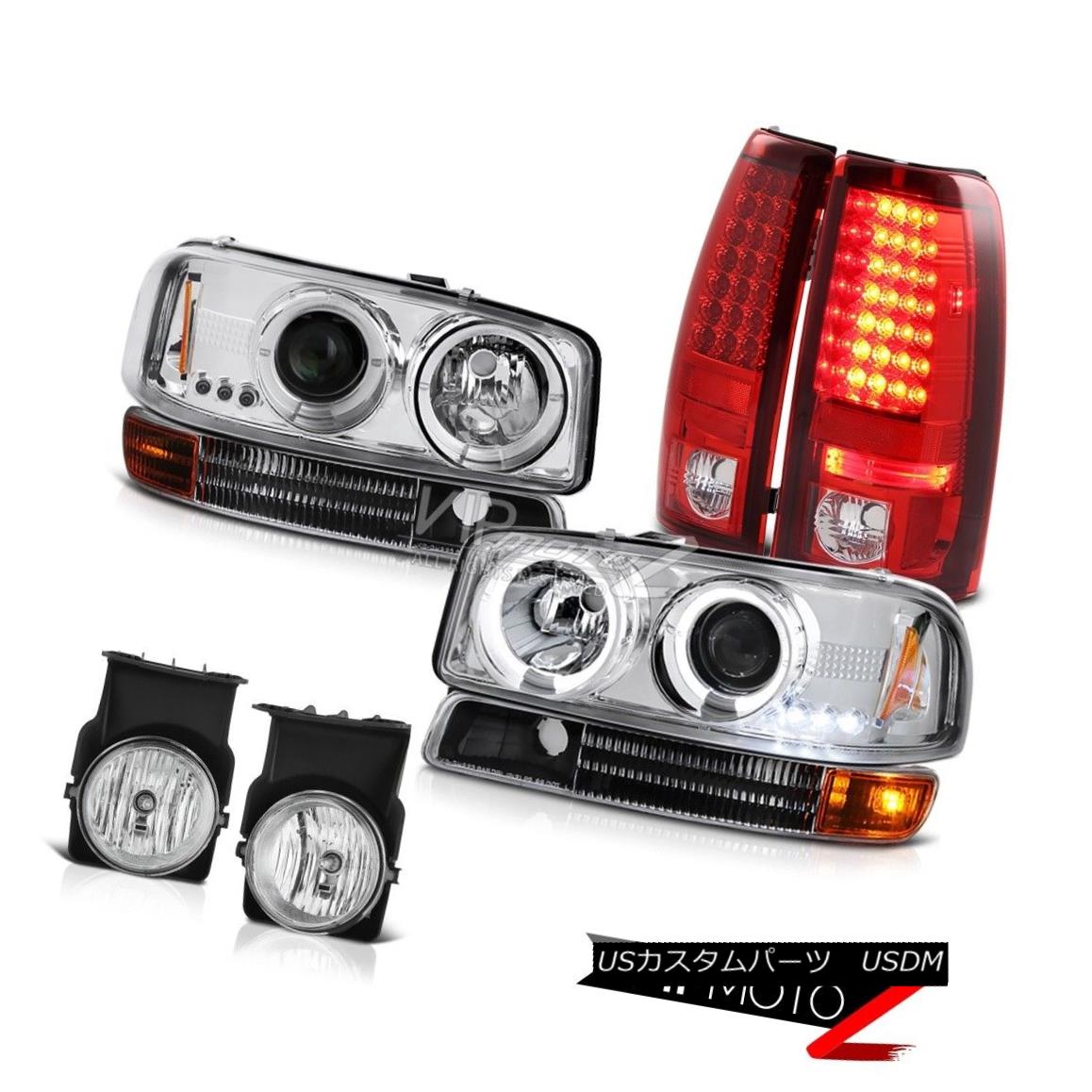 ヘッドライト Chrome Projector Black Bumper LED Brake Tail Lights Fog 2004-2006 Sierra 2500HD クロムプロジェクターブラックバンパーLEDブレーキテールライトフォグ2004-2006 Sierra 2500HD 【並行輸入品】