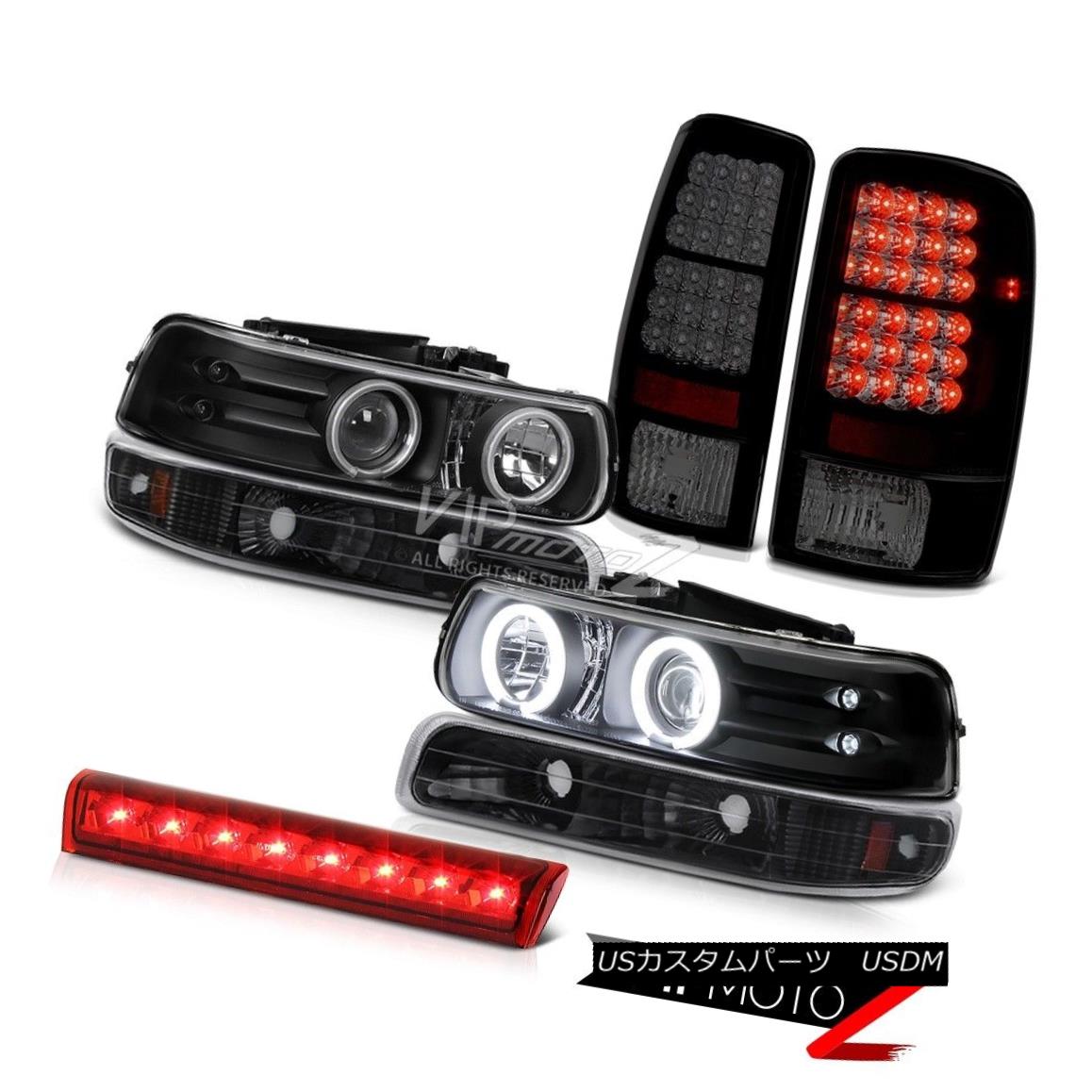 ヘッドライト Black DRL CCFL Ring LED Tail Lights Lamps Third Brake Cargo 00-06 Suburban 5.3L ブラックDRL CCFLリングLEDテールライトランプ第3ブレーキ貨物00-06郊外5.3L 【並行輸入品】