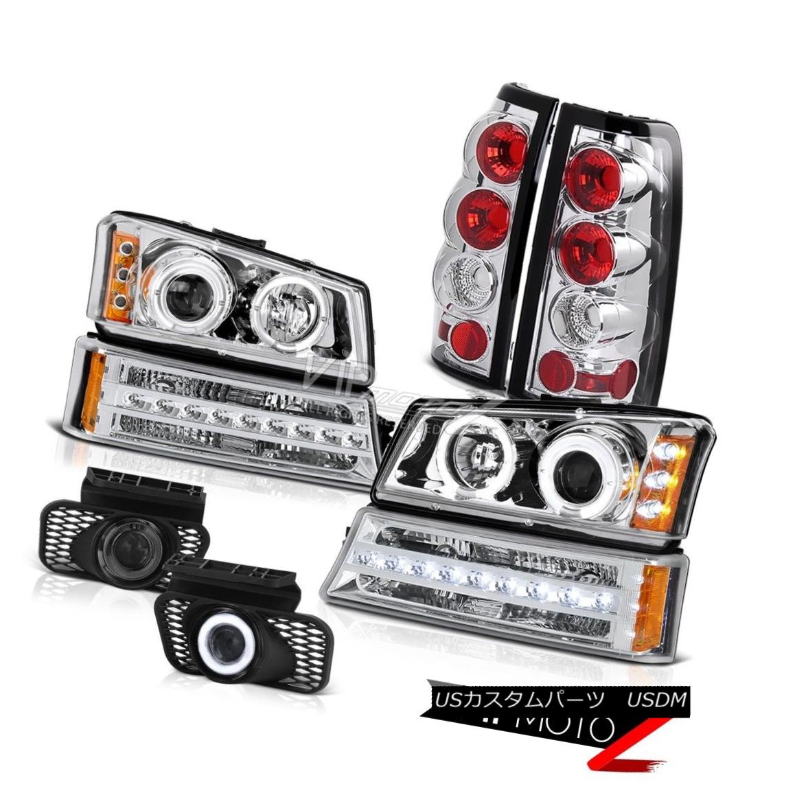 ヘッドライト 03-06 Silverado 1500 Titanium smoke foglamps taillights turn signal headlamps 03-06 Silverado 1500 Titaniumスモークフォグランプテールライトヘッドランプ 【並行輸入品】