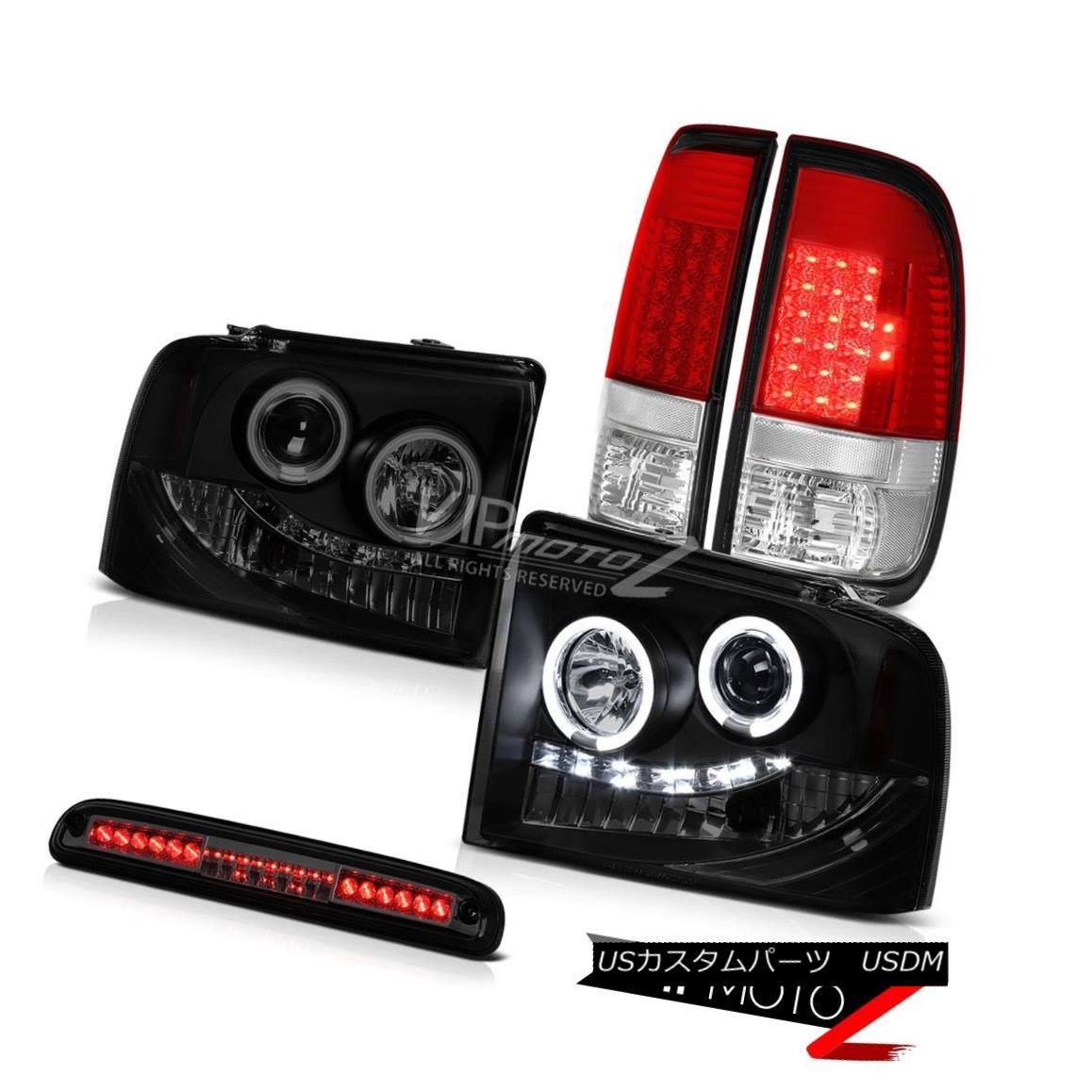 ヘッドライト 05-07 Ford F350 Sinister Black CCFL Halo Rim Headlight Tail Lights 3rd Brake LED 05-07 Ford F350 Sinister Black CCFL Haloリムヘッドライトテールライト3rdブレーキLED 【並行輸入品】