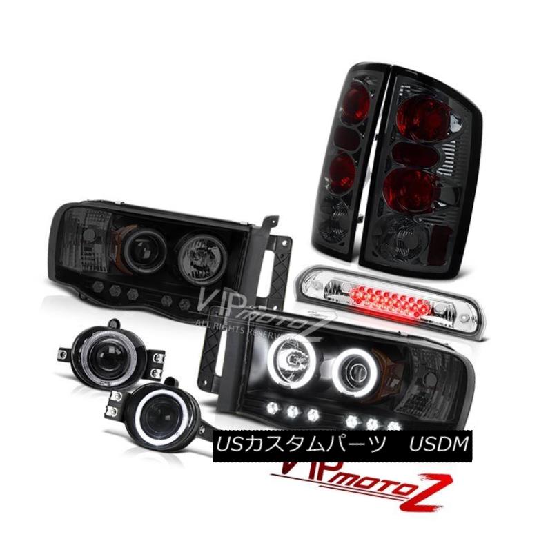ヘッドライト 02-05 Dodge Ram CCFL Ring Headlights Rear Brake Lamps Glass Fog Chrome 3rd LED 02-05ダッジラムCCFLリングヘッドライトリアブレーキランプガラスフォグクロム3番目のLED 【並行輸入品】