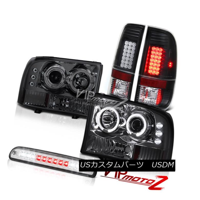 ヘッドライト Tinted DRL Headlights Roof Stop LED Chrome Black Tail Light 99-04 F250 Lariat 有色DRLヘッドライトルーフストップLEDクロームブラックテールライト99-04 F250ラリアット 【並行輸入品】